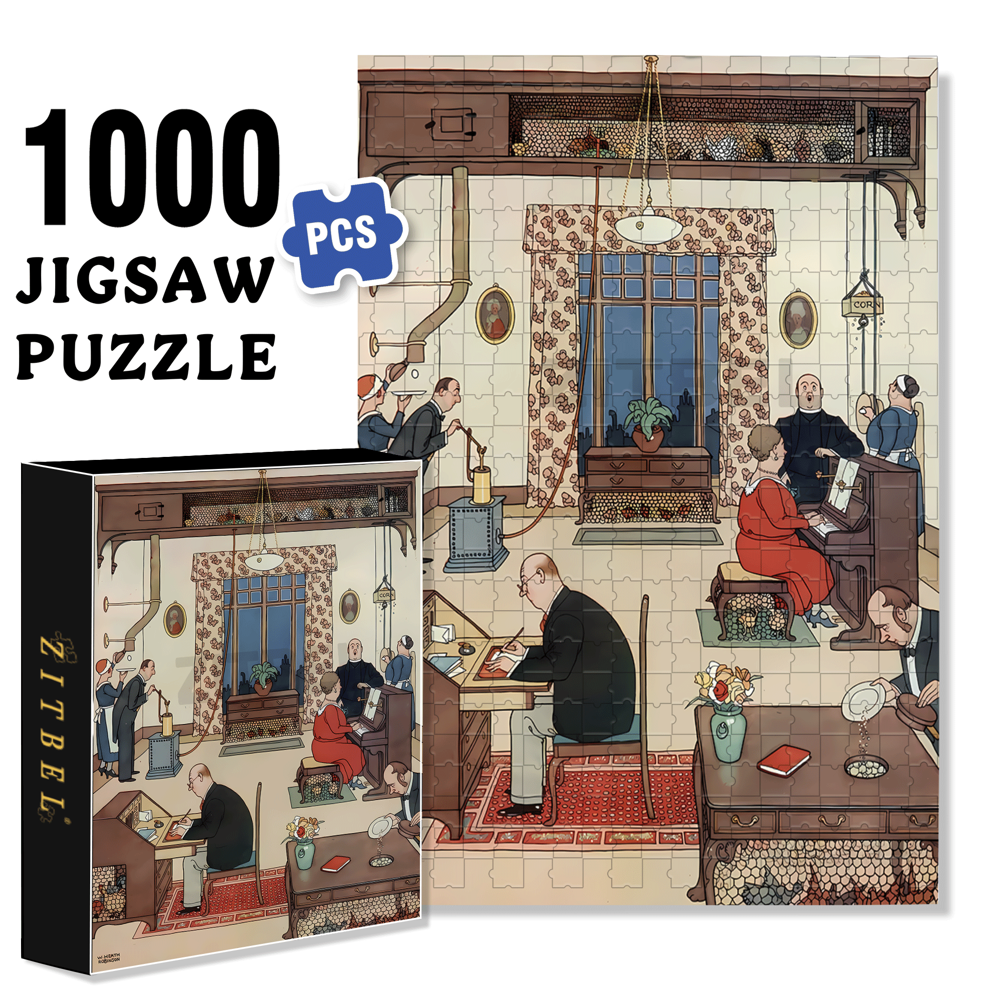 Top Floor Chicken Farm  500pcs/1000pcs Jigsaw Puzzle, Scratch-Resistant, Interactive Family Game & Brain-Boosting DIY Decor, Perfect for Halloween, Christmas & New Year Gifts, Family Puzzle Game
