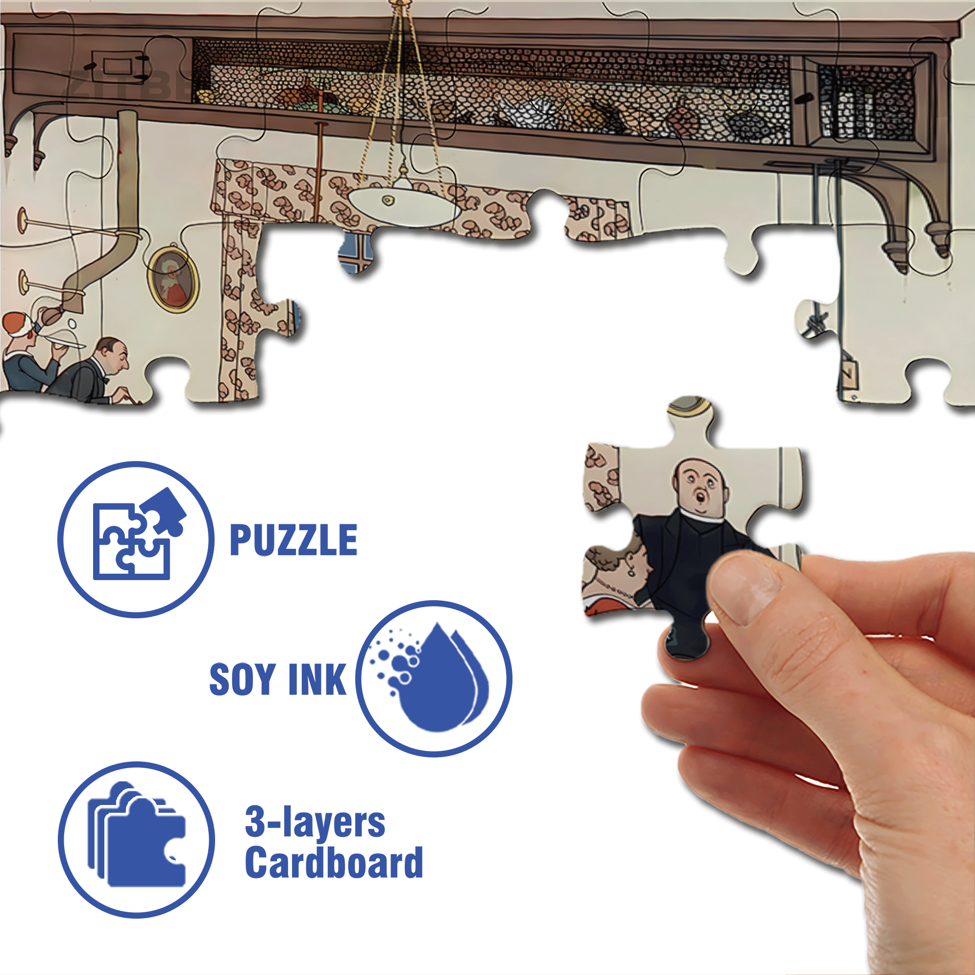 Top Floor Chicken Farm  500pcs/1000pcs Jigsaw Puzzle, Scratch-Resistant, Interactive Family Game & Brain-Boosting DIY Decor, Perfect for Halloween, Christmas & New Year Gifts, Family Puzzle Game