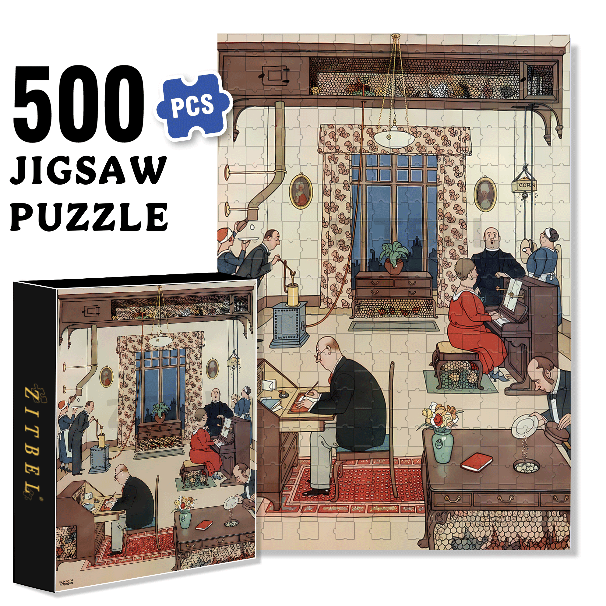 Top Floor Chicken Farm  500pcs/1000pcs Jigsaw Puzzle, Scratch-Resistant, Interactive Family Game & Brain-Boosting DIY Decor, Perfect for Halloween, Christmas & New Year Gifts, Family Puzzle Game