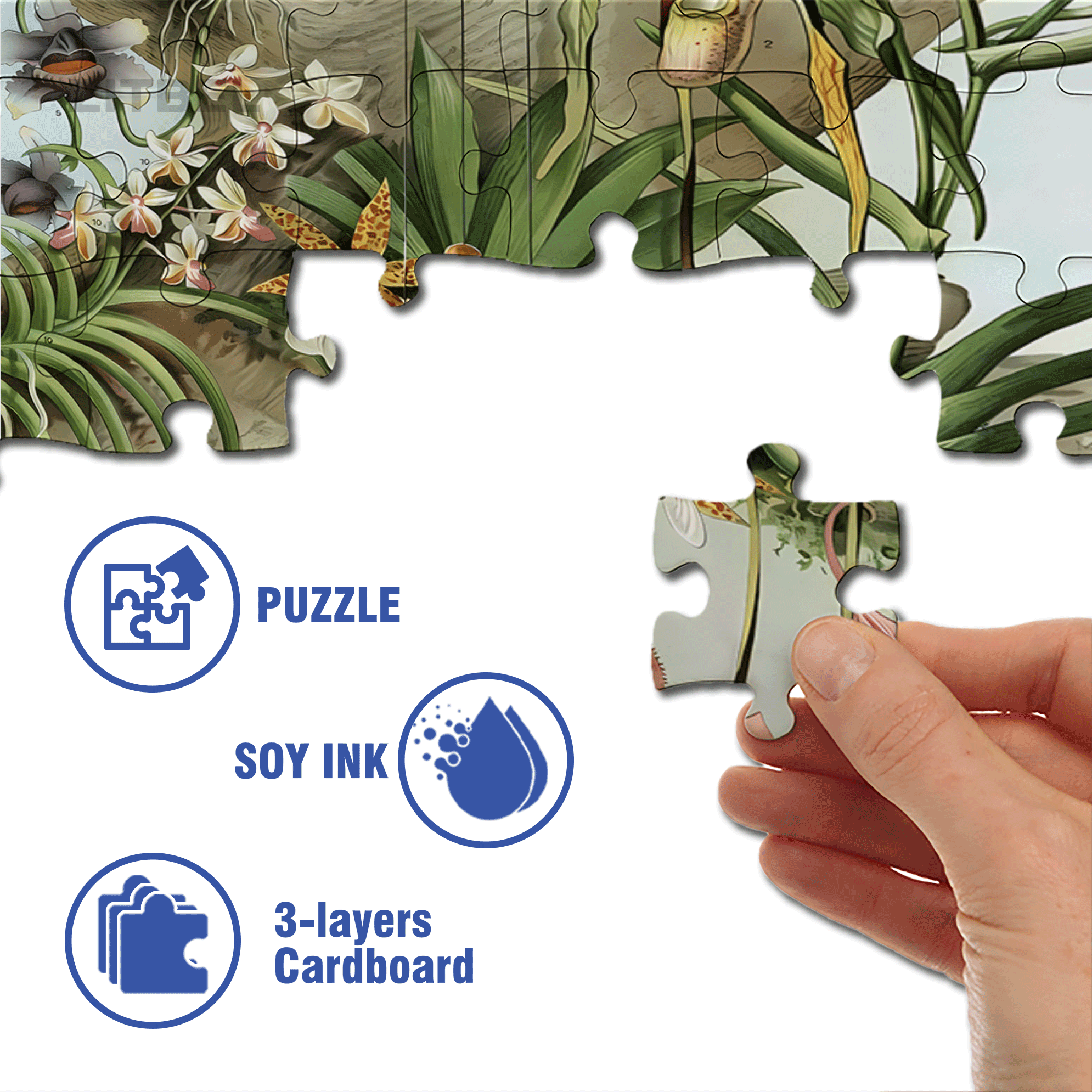 Tropical Surprise 500pcs/1000pcs Jigsaw Puzzle, Scratch-Resistant, Interactive Family Game & Brain-Boosting DIY Decor, Perfect for Halloween, Christmas & New Year Gifts, Family Puzzle Game