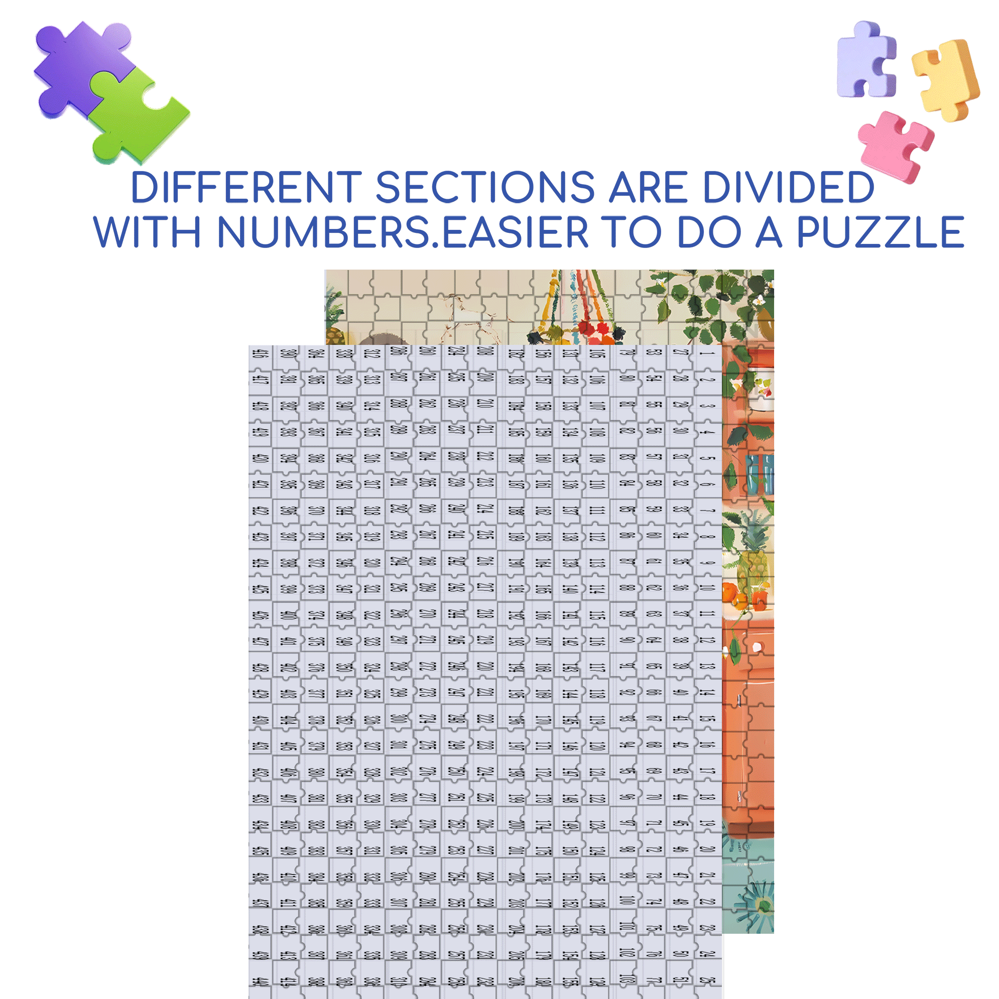 Unicorns 500pcs/1000pcs Jigsaw Puzzle, Scratch-Resistant, Interactive Family Game & Brain-Boosting DIY Decor, Perfect for Halloween, Christmas & New Year Gifts, Family Puzzle Game
