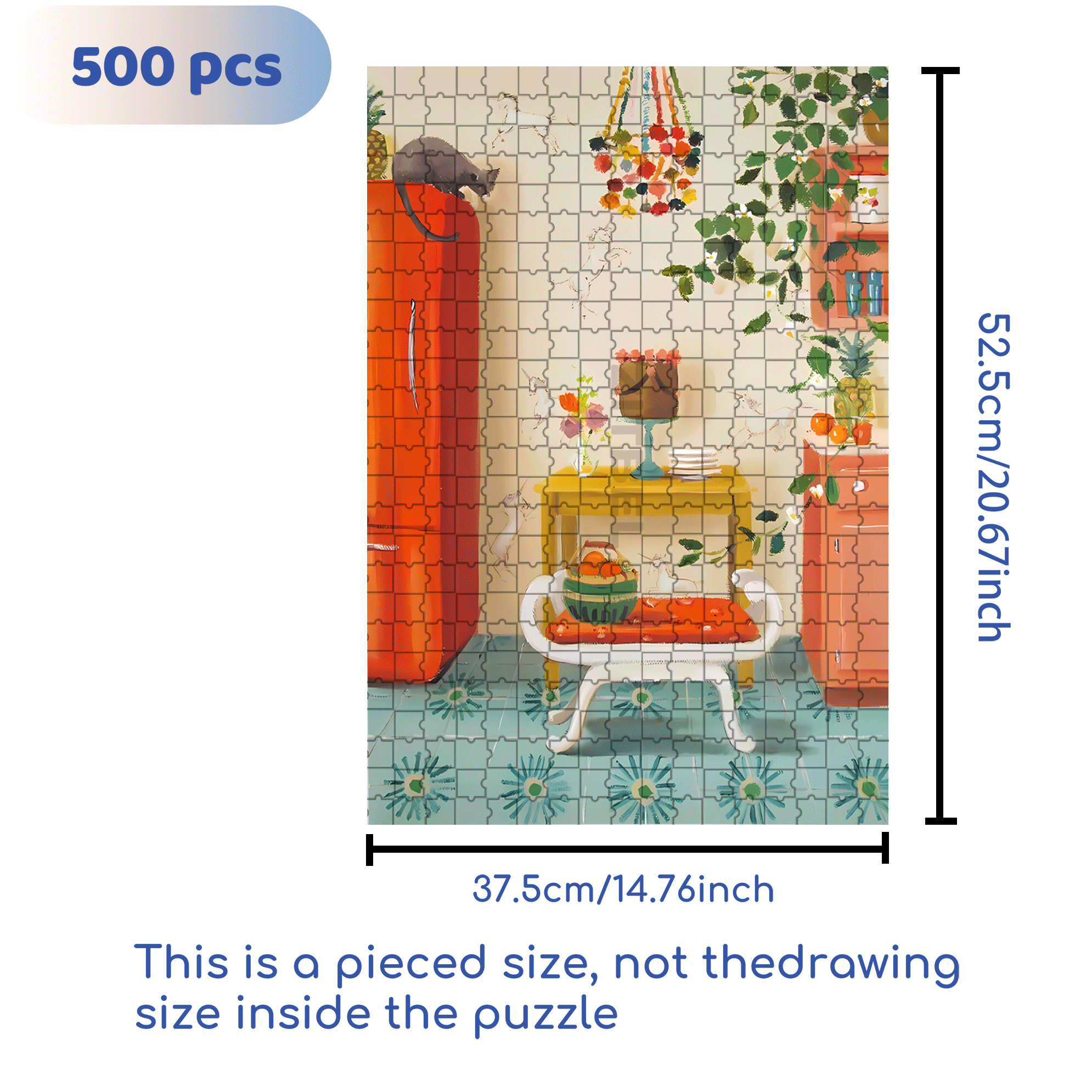 Unicorns 500pcs/1000pcs Jigsaw Puzzle, Scratch-Resistant, Interactive Family Game & Brain-Boosting DIY Decor, Perfect for Halloween, Christmas & New Year Gifts, Family Puzzle Game