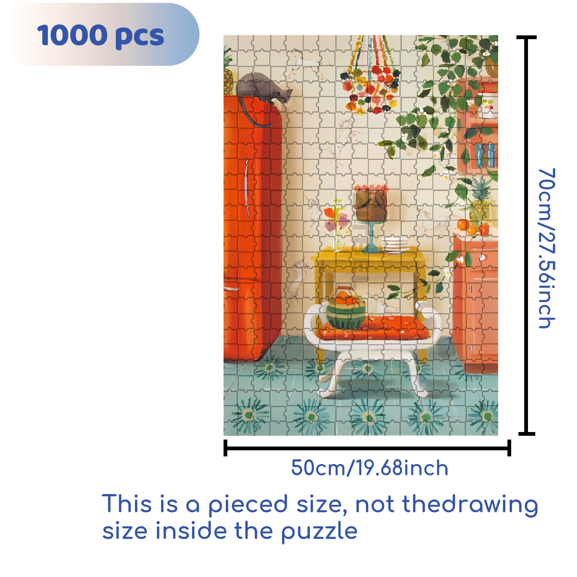 Unicorns 500pcs/1000pcs Jigsaw Puzzle, Scratch-Resistant, Interactive Family Game & Brain-Boosting DIY Decor, Perfect for Halloween, Christmas & New Year Gifts, Family Puzzle Game