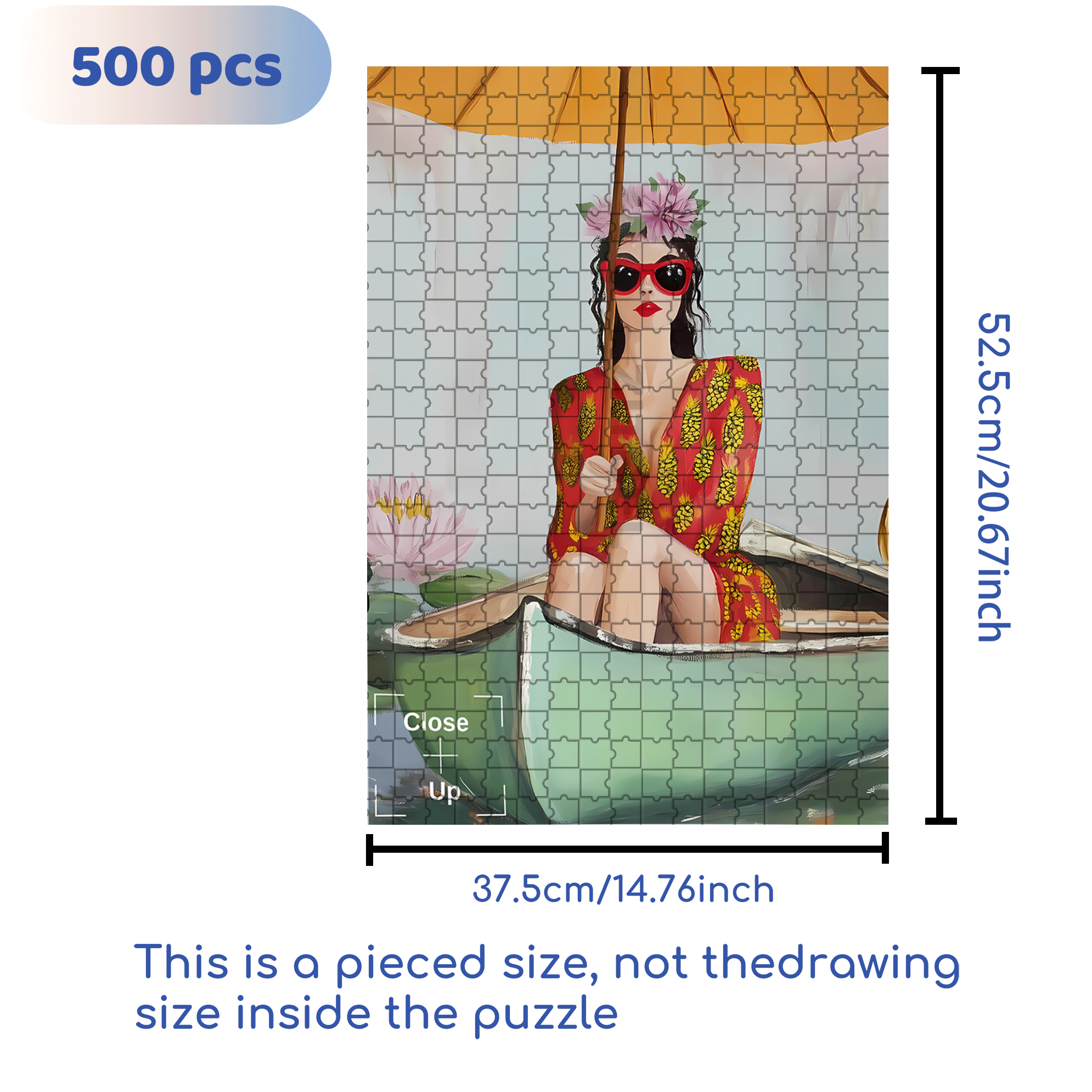 Waterbirds Elegant Bird  500pcs/1000pcs Jigsaw Puzzle, Scratch-Resistant, Interactive Family Game & Brain-Boosting DIY Decor, Perfect for Halloween, Christmas & New Year Gifts, Family Puzzle Game