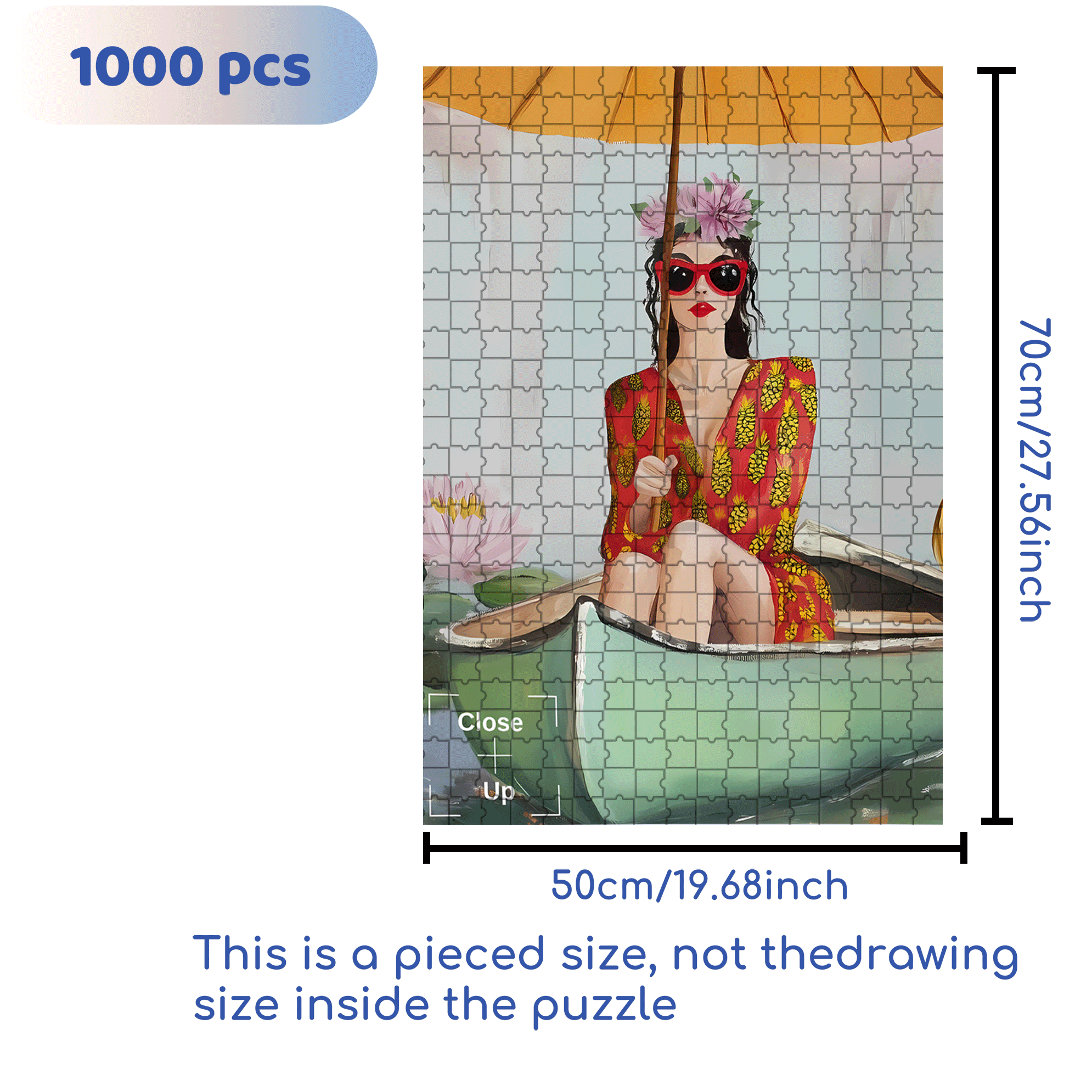Waterbirds Elegant Bird  500pcs/1000pcs Jigsaw Puzzle, Scratch-Resistant, Interactive Family Game & Brain-Boosting DIY Decor, Perfect for Halloween, Christmas & New Year Gifts, Family Puzzle Game
