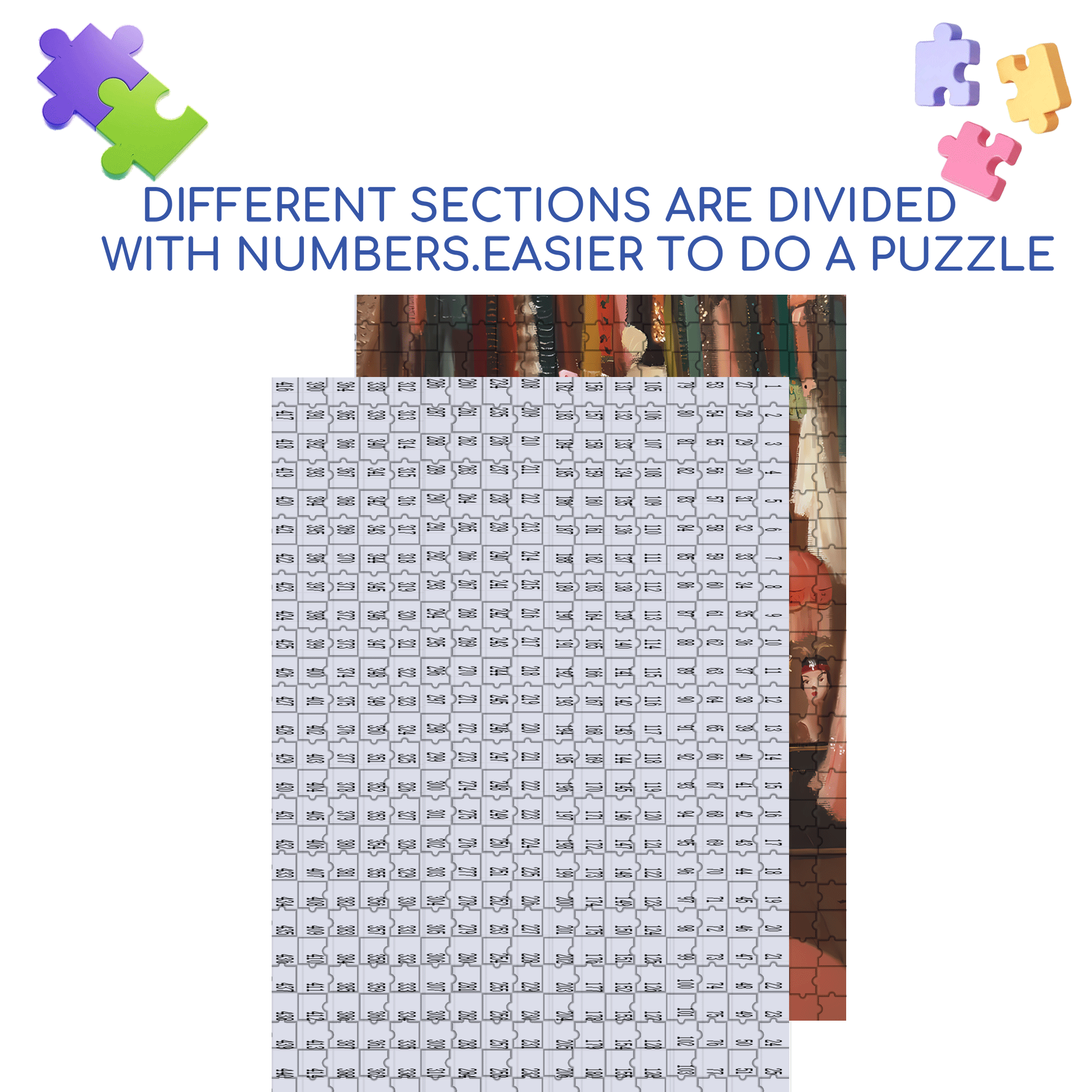 Whalebone and Crinoline 500pcs/1000pcs Jigsaw Puzzle, Scratch-Resistant, Interactive Family Game & Brain-Boosting DIY Decor, Perfect for Halloween, Christmas & New Year Gifts, Family Puzzle Game