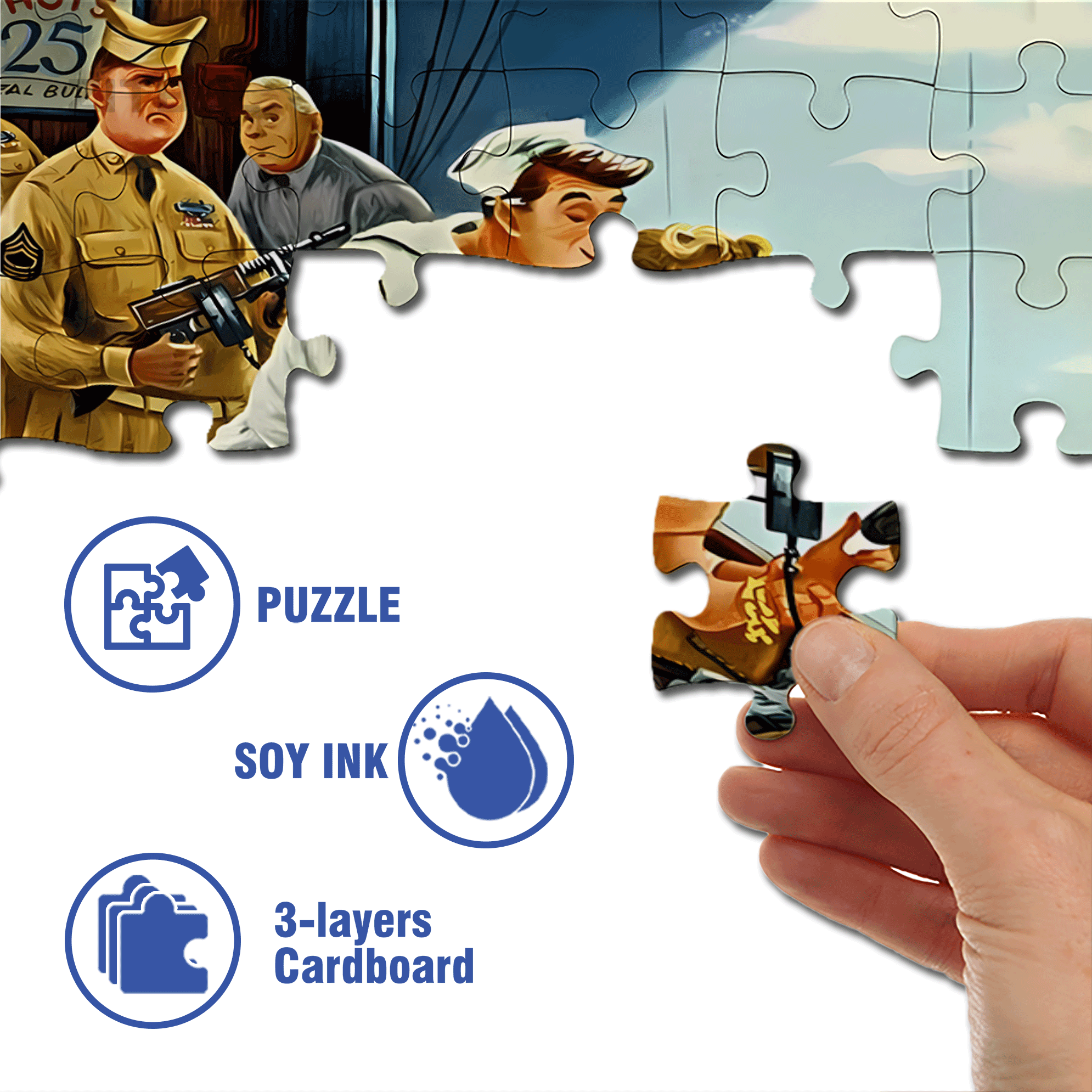 Win A Prize 500pcs/1000pcs Jigsaw Puzzle, Scratch-Resistant, Interactive Family Game & Brain-Boosting DIY Decor, Perfect for Halloween, Christmas & New Year Gifts, Family Puzzle Game