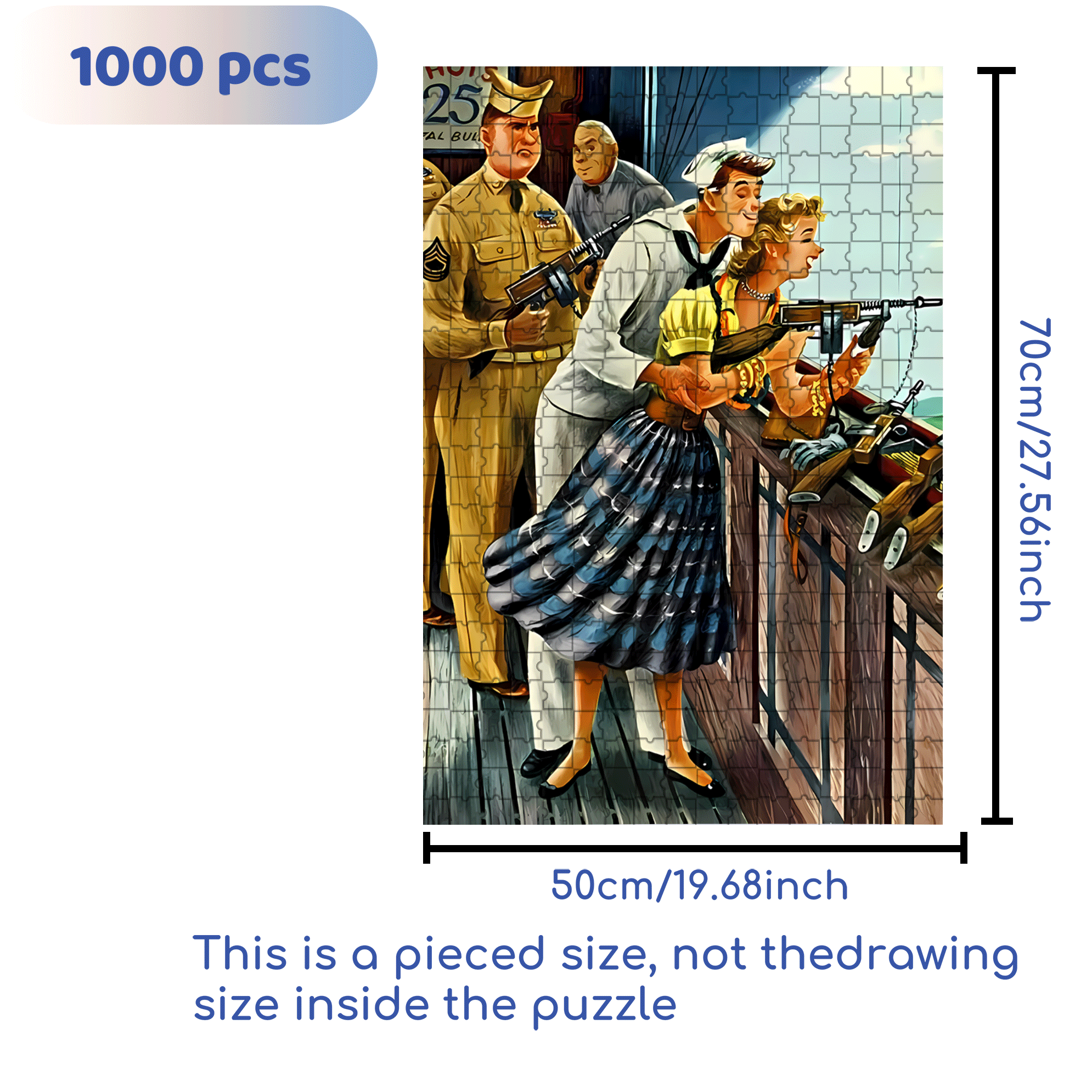 Win A Prize 500pcs/1000pcs Jigsaw Puzzle, Scratch-Resistant, Interactive Family Game & Brain-Boosting DIY Decor, Perfect for Halloween, Christmas & New Year Gifts, Family Puzzle Game