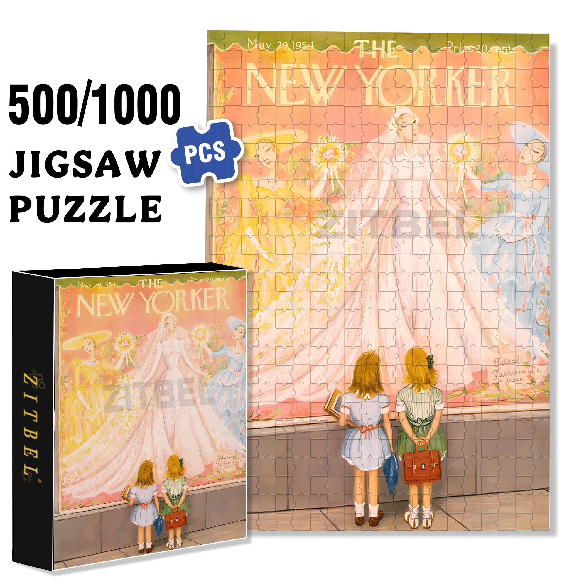 A Girl's Dream 500pcs/1000pcs Jigsaw Puzzle, Scratch-Resistant, Interactive Family Game & Brain-Boosting DIY Decor, Perfect for Halloween, Christmas & New Year Gifts, Family Puzzle Game