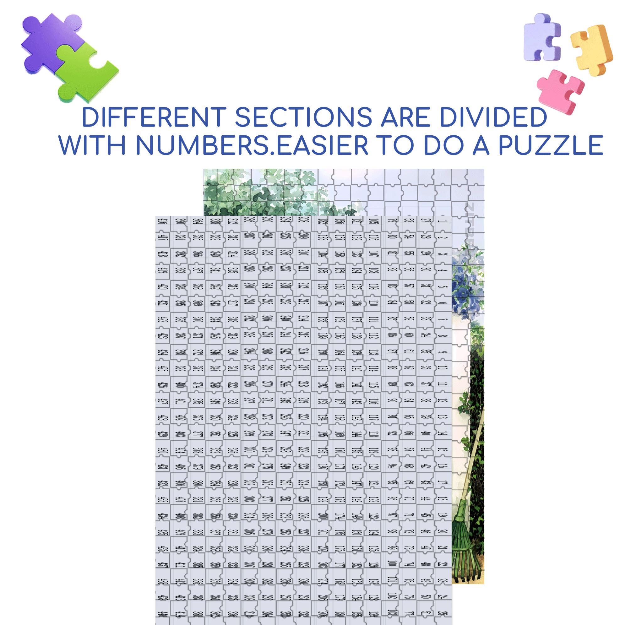 A half-open Door 2 500pcs/1000pcs Jigsaw Puzzle, Scratch-Resistant, Interactive Family Game & Brain-Boosting DIY Decor, Perfect for Halloween, Christmas & New Year Gifts, Family Puzzle Game