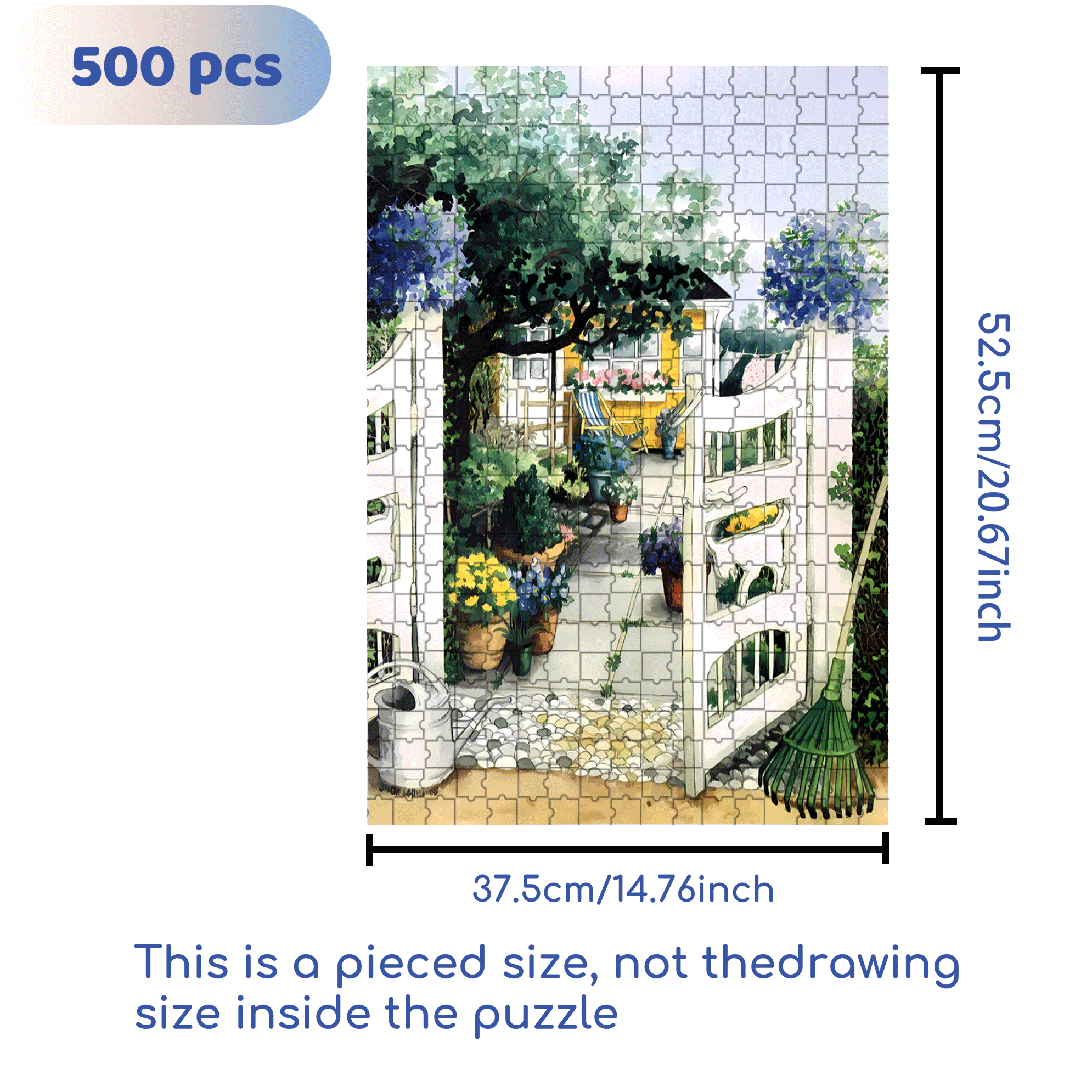 A half-open Door 2 500pcs/1000pcs Jigsaw Puzzle, Scratch-Resistant, Interactive Family Game & Brain-Boosting DIY Decor, Perfect for Halloween, Christmas & New Year Gifts, Family Puzzle Game
