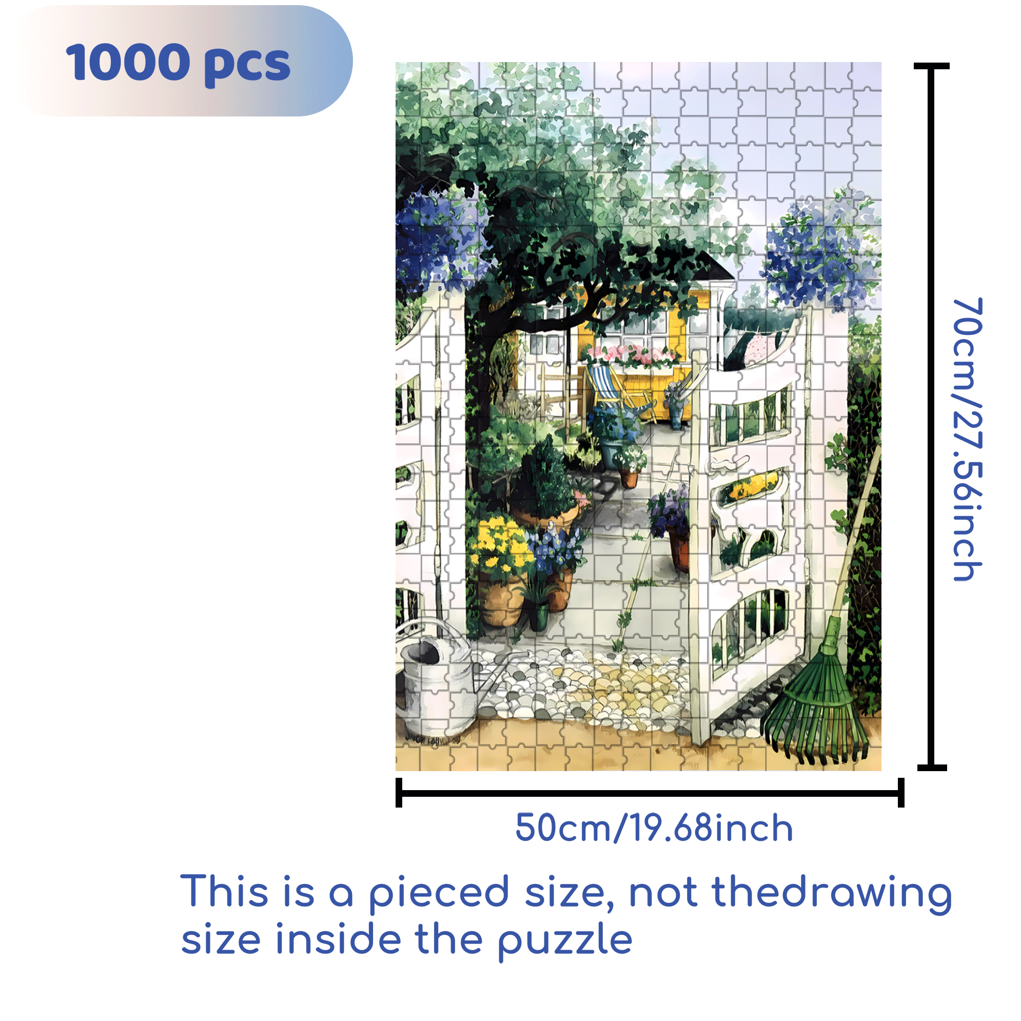 A half-open Door 2 500pcs/1000pcs Jigsaw Puzzle, Scratch-Resistant, Interactive Family Game & Brain-Boosting DIY Decor, Perfect for Halloween, Christmas & New Year Gifts, Family Puzzle Game