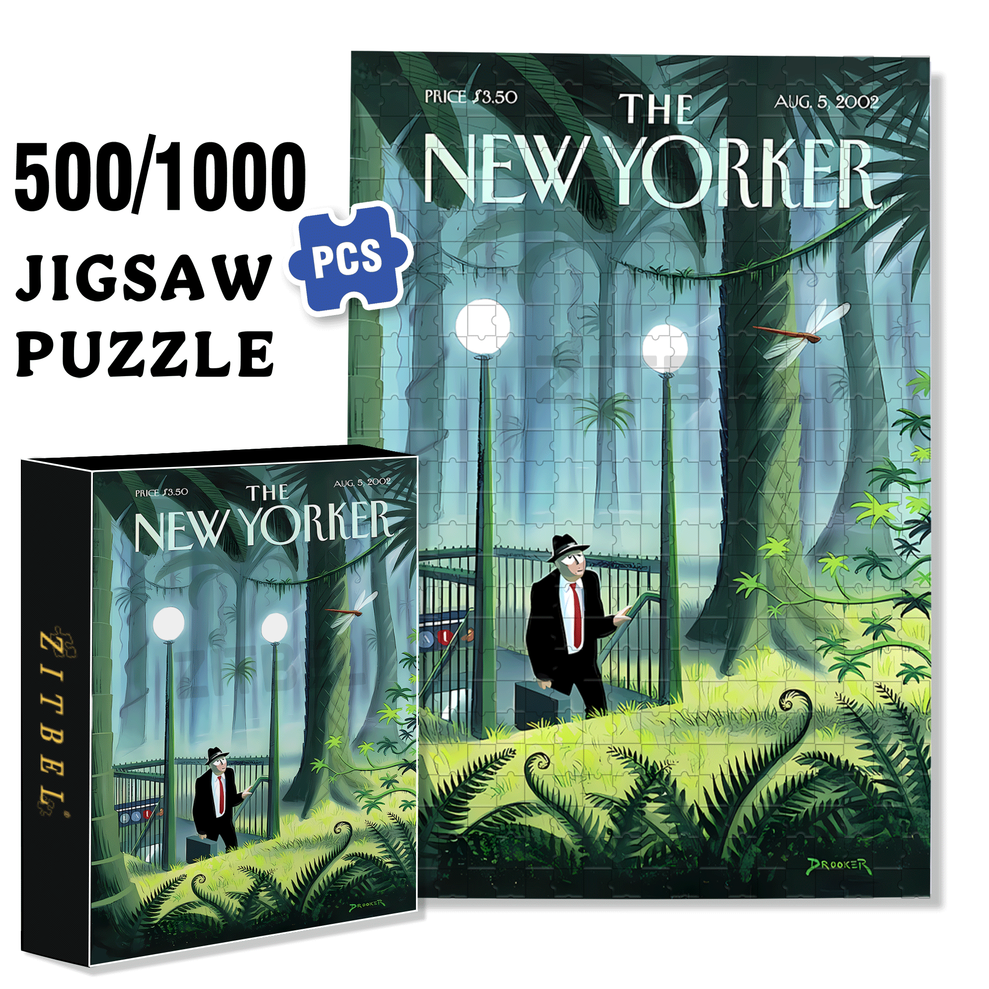 A Tiring Day 500pcs/1000pcs Jigsaw Puzzle, Scratch-Resistant, Interactive Family Game & Brain-Boosting DIY Decor, Perfect for Halloween, Christmas & New Year Gifts, Family Puzzle Game