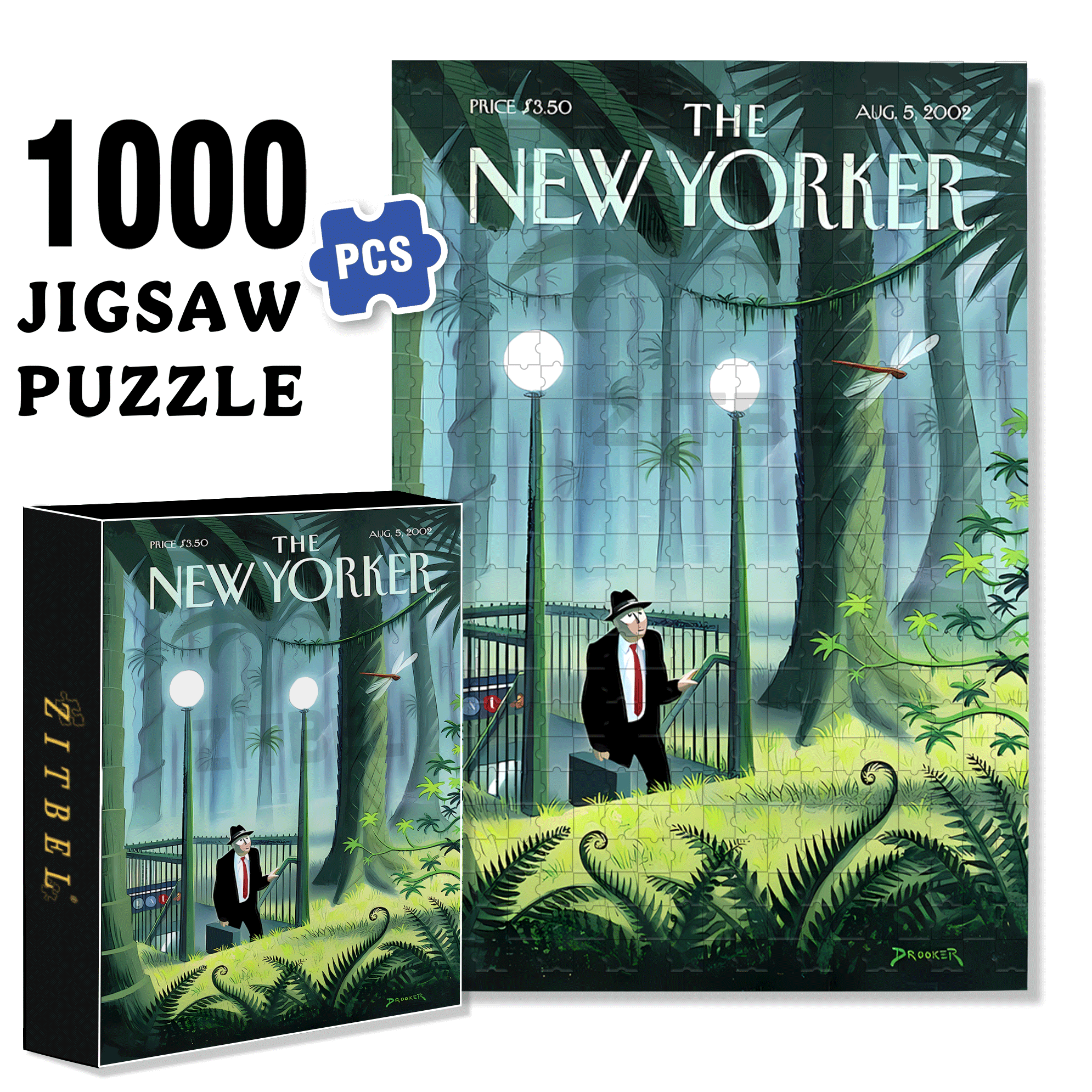 A Tiring Day 500pcs/1000pcs Jigsaw Puzzle, Scratch-Resistant, Interactive Family Game & Brain-Boosting DIY Decor, Perfect for Halloween, Christmas & New Year Gifts, Family Puzzle Game