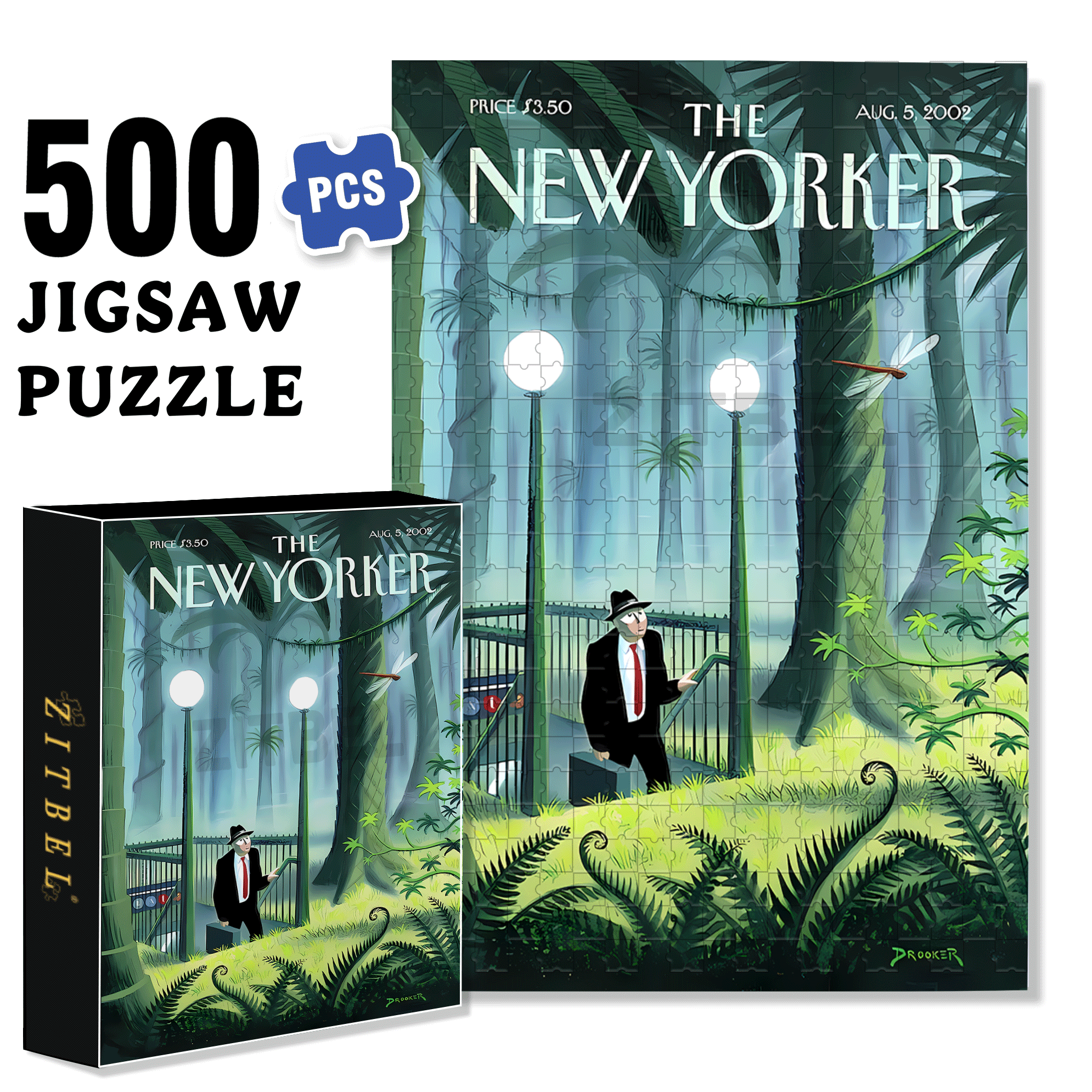 A Tiring Day 500pcs/1000pcs Jigsaw Puzzle, Scratch-Resistant, Interactive Family Game & Brain-Boosting DIY Decor, Perfect for Halloween, Christmas & New Year Gifts, Family Puzzle Game