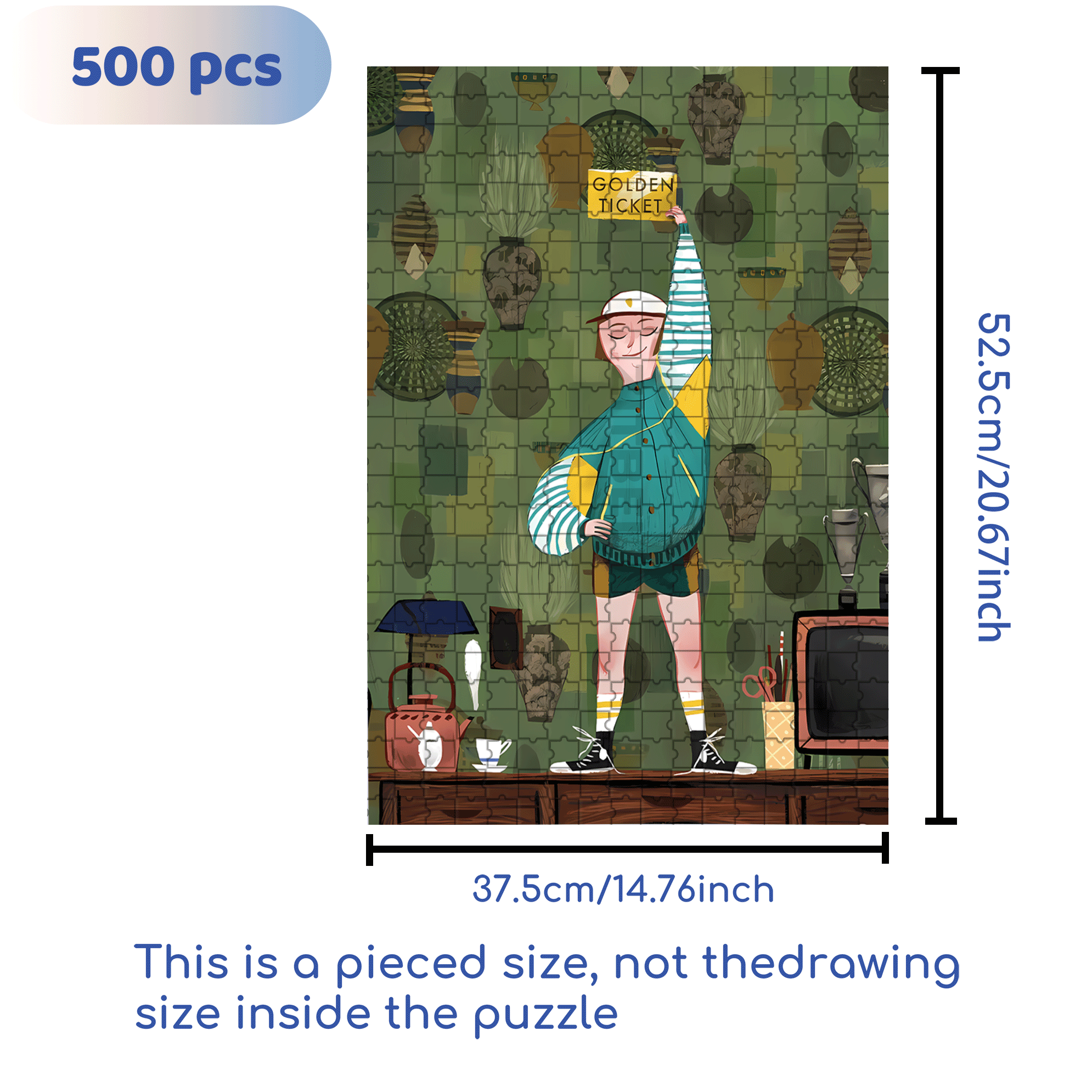 Big Winner 500pcs/1000pcs Jigsaw Puzzle, Scratch-Resistant, Interactive Family Game & Brain-Boosting DIY Decor, Perfect for Halloween, Christmas & New Year Gifts, Family Puzzle Game