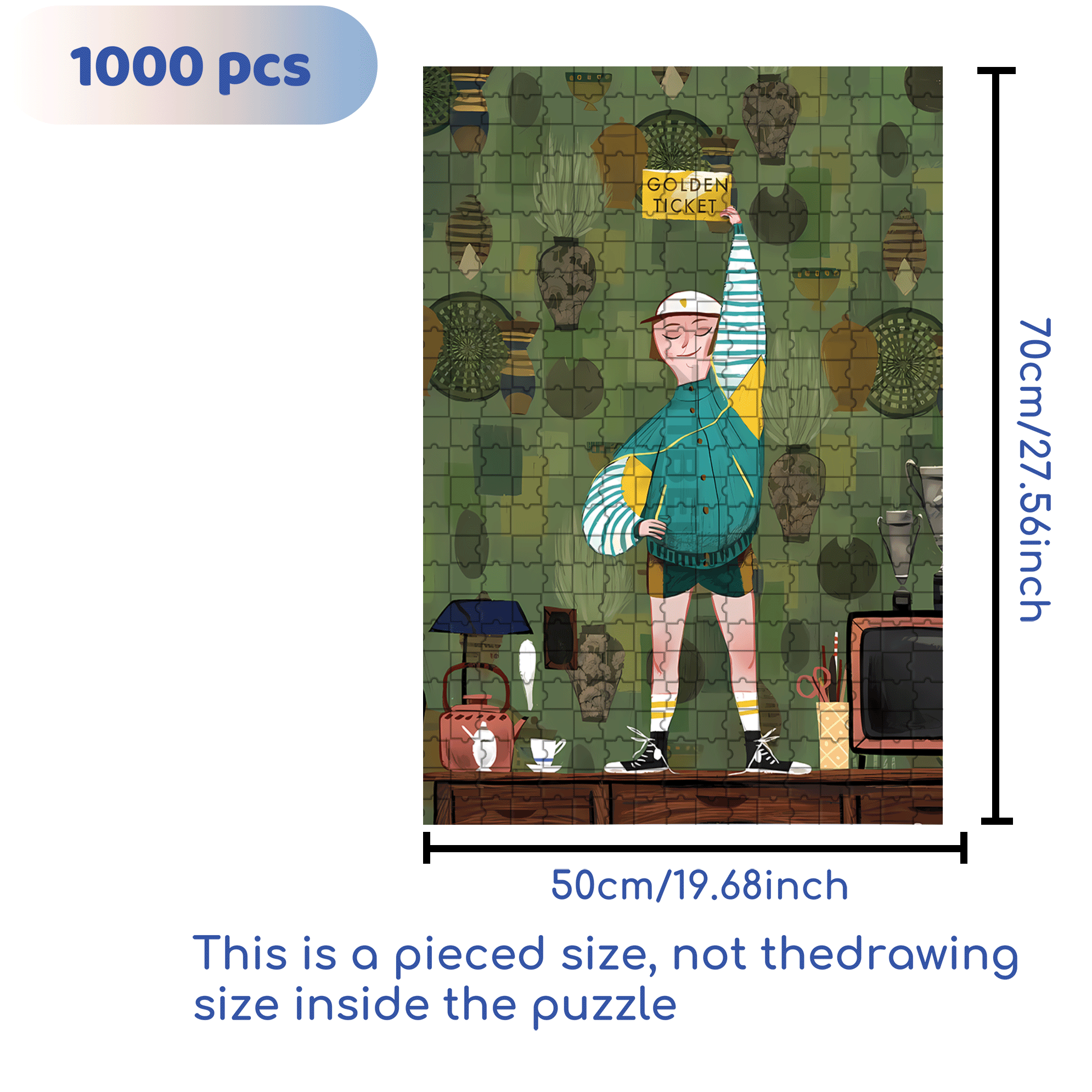 Big Winner 500pcs/1000pcs Jigsaw Puzzle, Scratch-Resistant, Interactive Family Game & Brain-Boosting DIY Decor, Perfect for Halloween, Christmas & New Year Gifts, Family Puzzle Game