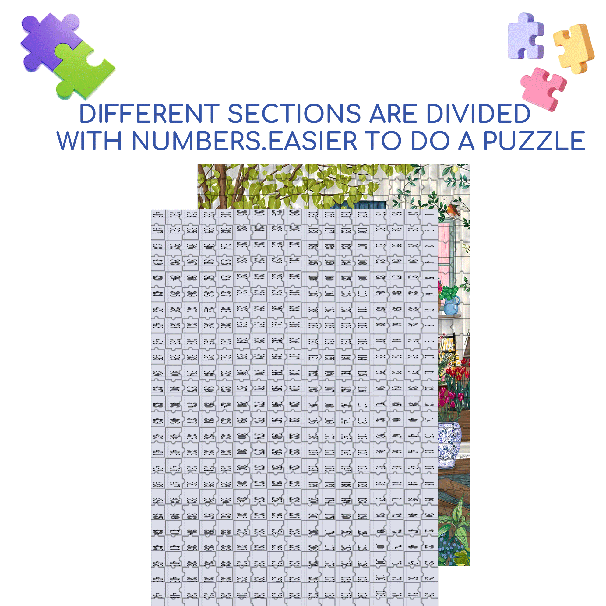 Careful Cultivation 500pcs/1000pcs Jigsaw Puzzle, Scratch-Resistant, Interactive Family Game & Brain-Boosting DIY Decor, Perfect for Halloween, Christmas & New Year Gifts, Family Puzzle Game