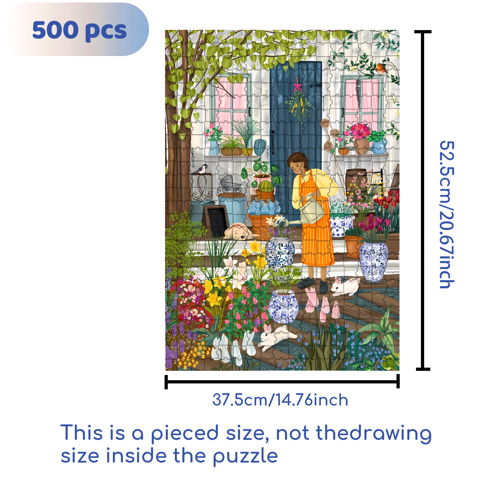 Careful Cultivation 500pcs/1000pcs Jigsaw Puzzle, Scratch-Resistant, Interactive Family Game & Brain-Boosting DIY Decor, Perfect for Halloween, Christmas & New Year Gifts, Family Puzzle Game