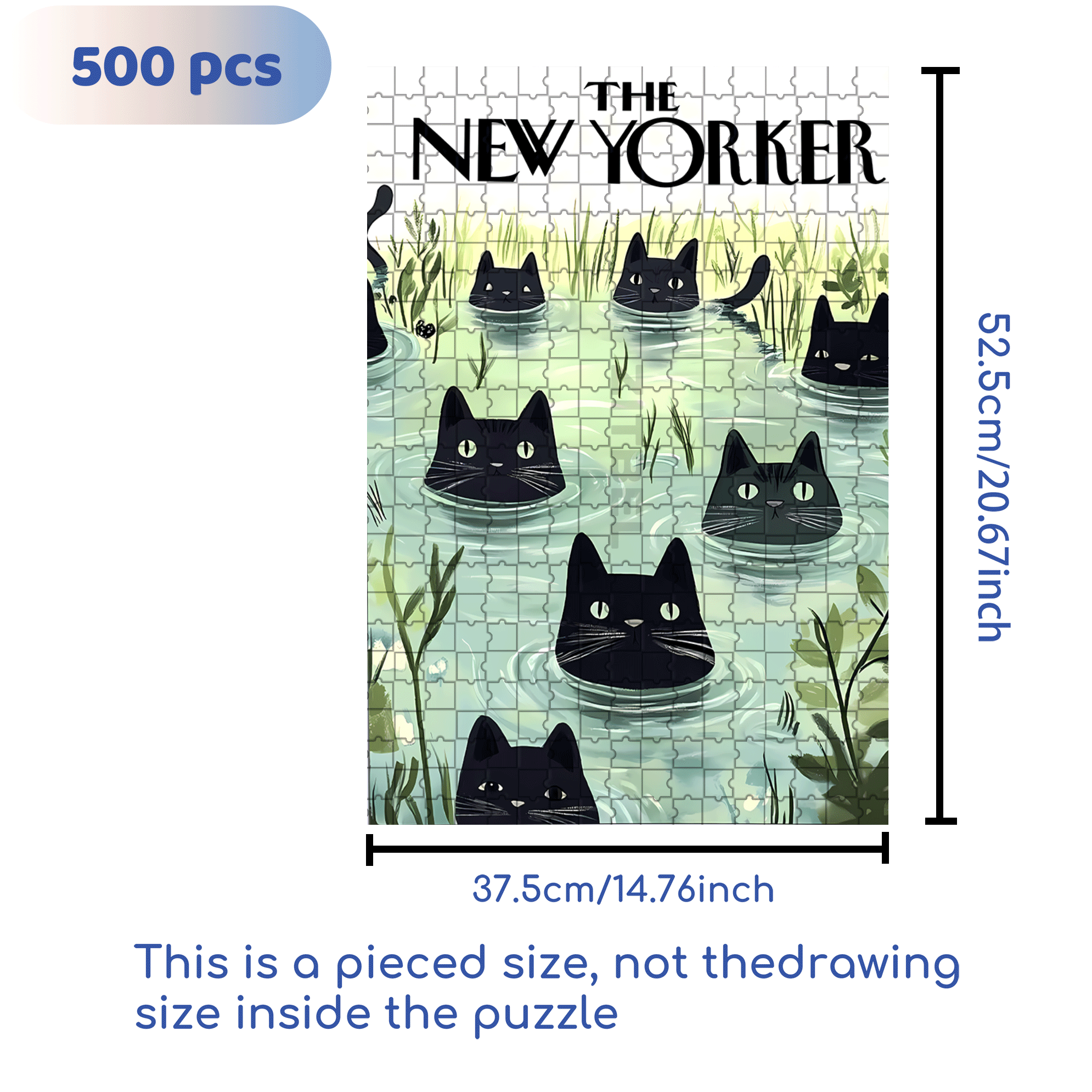 Cat Frog£¿ 500pcs/1000pcs Jigsaw Puzzle, Scratch-Resistant, Interactive Family Game & Brain-Boosting DIY Decor, Perfect for Halloween, Christmas & New Year Gifts, Family Puzzle Game