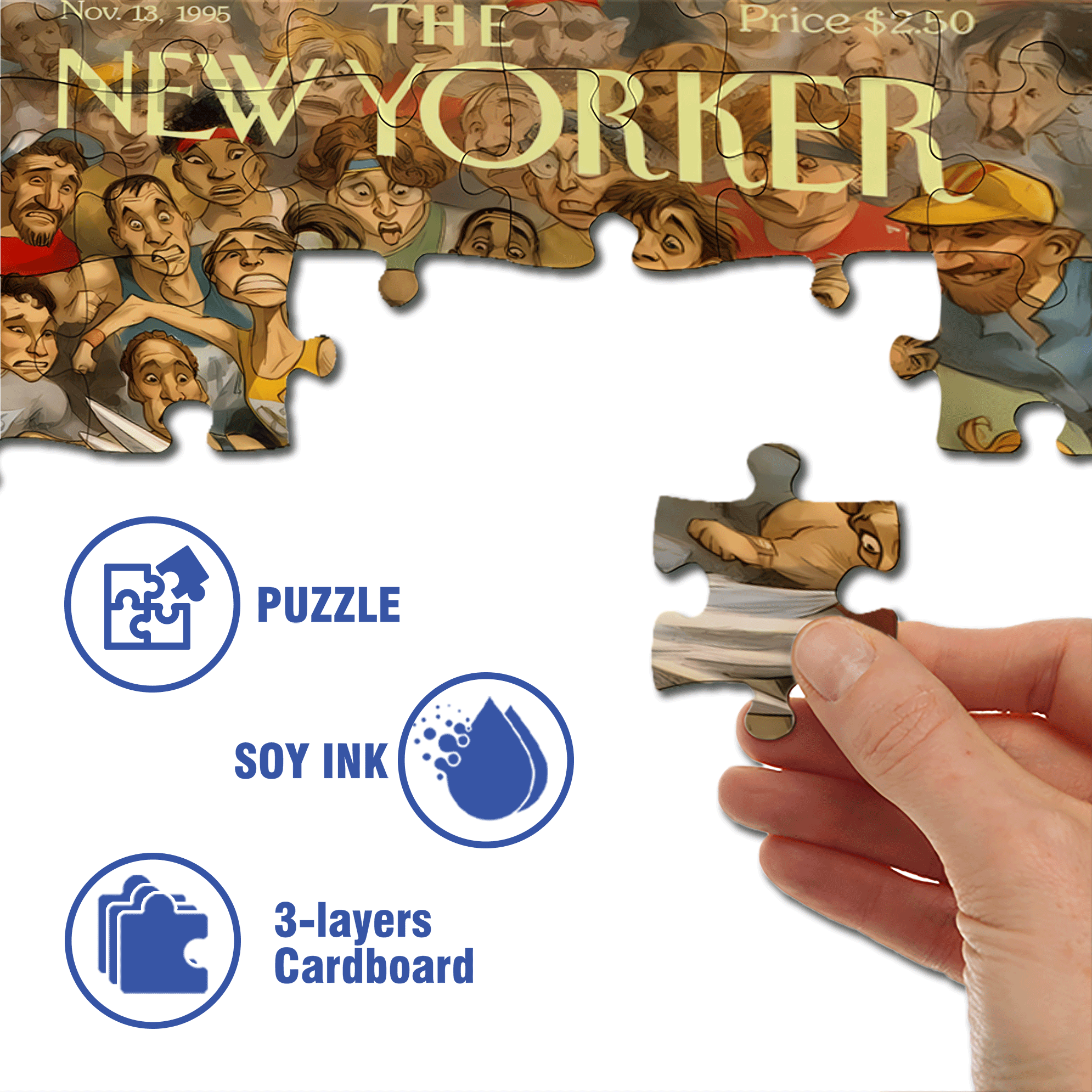 Chase Him 500pcs/1000pcs Jigsaw Puzzle, Scratch-Resistant, Interactive Family Game & Brain-Boosting DIY Decor, Perfect for Halloween, Christmas & New Year Gifts, Family Puzzle Game