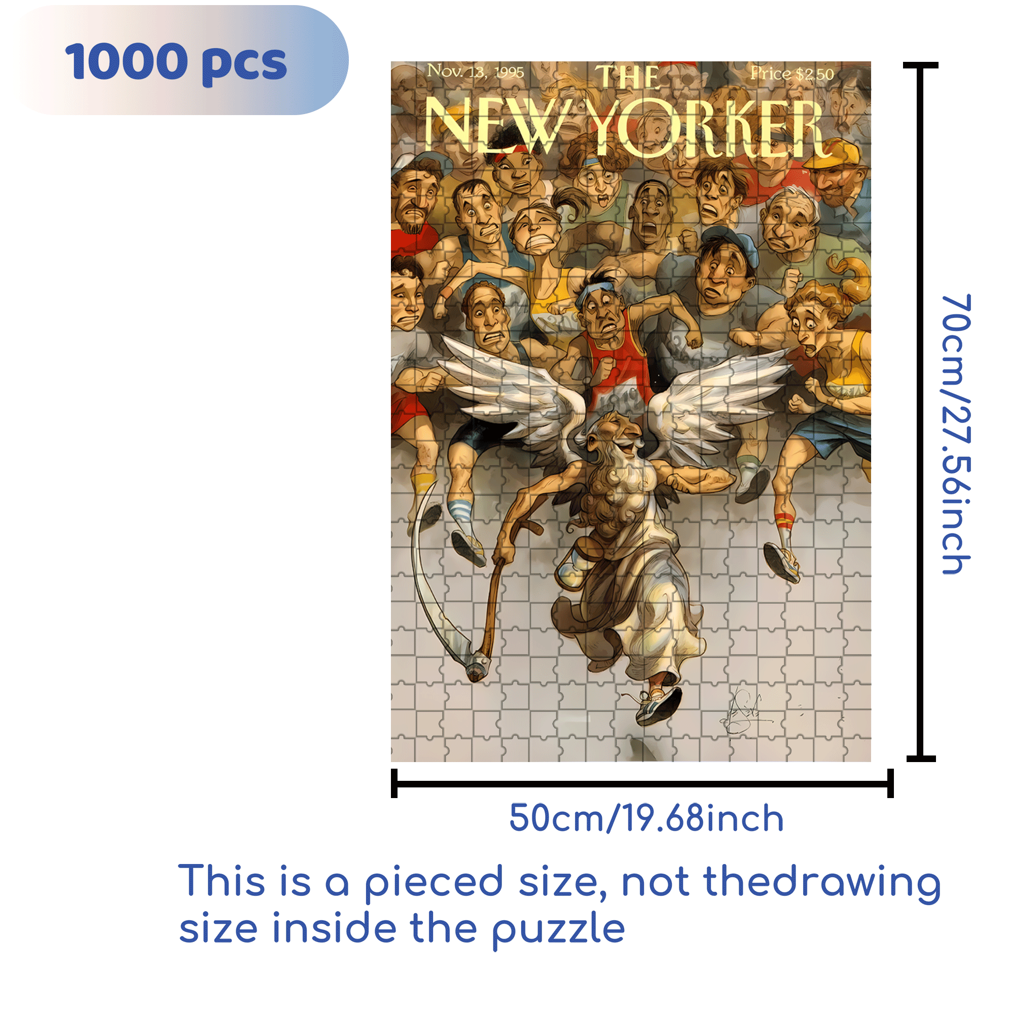 Chase Him 500pcs/1000pcs Jigsaw Puzzle, Scratch-Resistant, Interactive Family Game & Brain-Boosting DIY Decor, Perfect for Halloween, Christmas & New Year Gifts, Family Puzzle Game