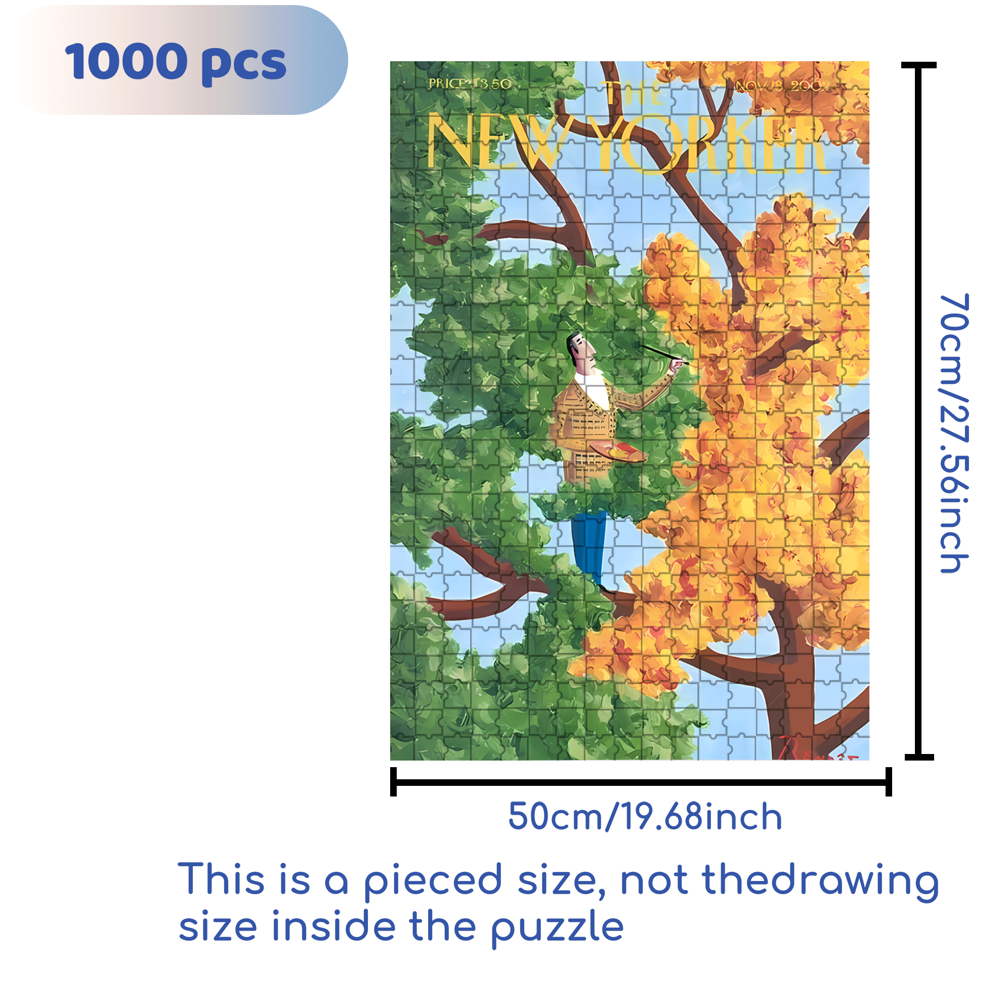 Dyeing 500pcs/1000pcs Jigsaw Puzzle, Scratch-Resistant, Interactive Family Game & Brain-Boosting DIY Decor, Perfect for Halloween, Christmas & New Year Gifts, Family Puzzle Game