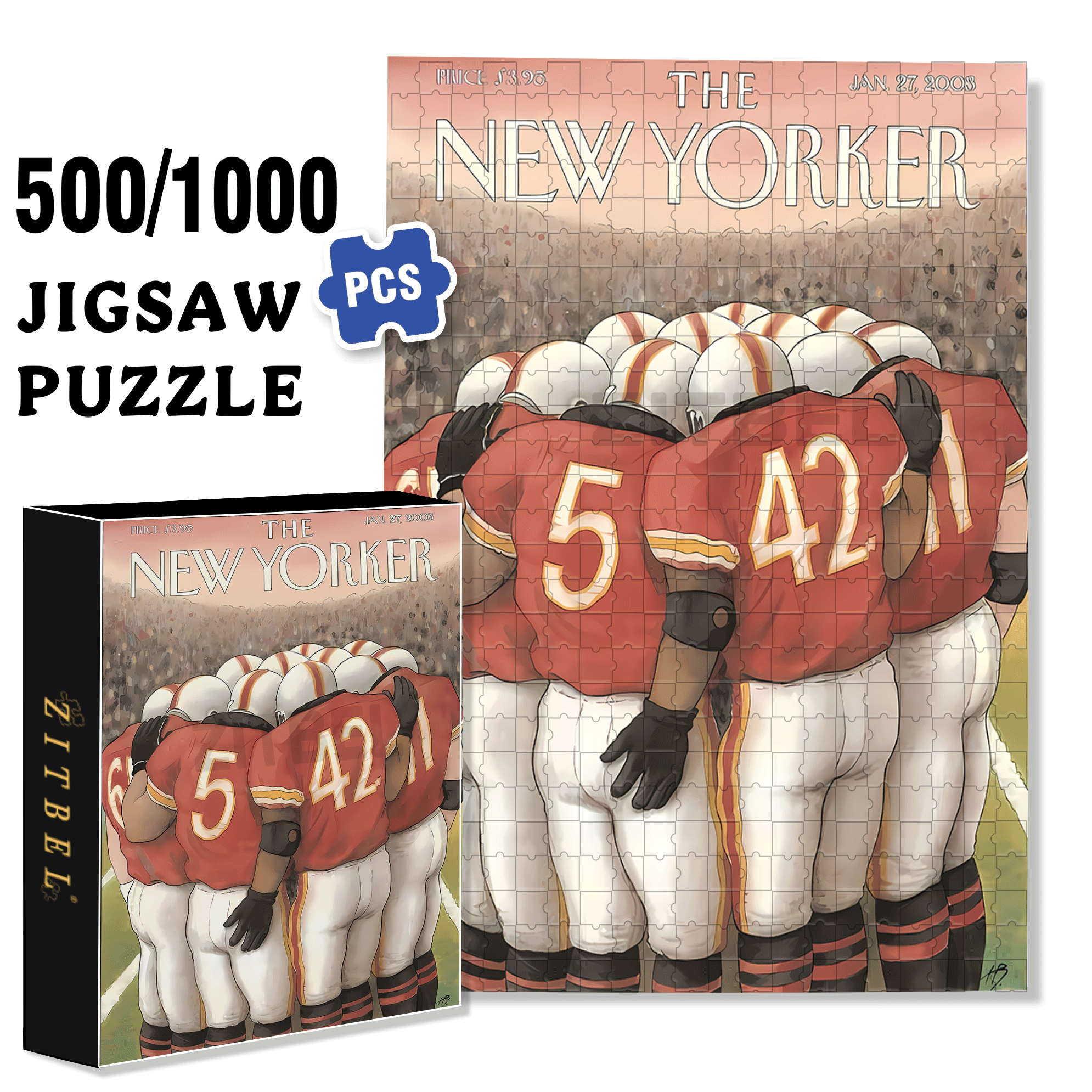 Encourage Each Other 500pcs/1000pcs Jigsaw Puzzle, Scratch-Resistant, Interactive Family Game & Brain-Boosting DIY Decor, Perfect for Halloween, Christmas & New Year Gifts, Family Puzzle Game
