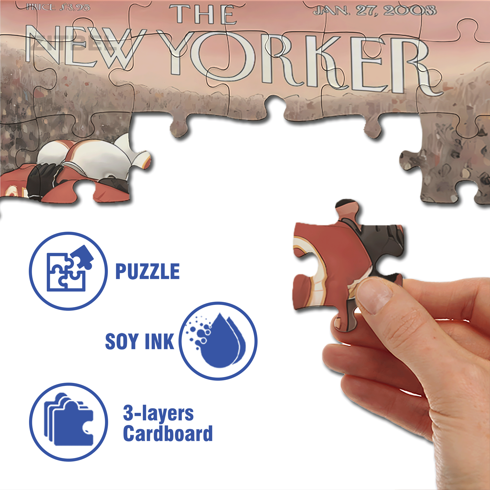 Encourage Each Other 500pcs/1000pcs Jigsaw Puzzle, Scratch-Resistant, Interactive Family Game & Brain-Boosting DIY Decor, Perfect for Halloween, Christmas & New Year Gifts, Family Puzzle Game