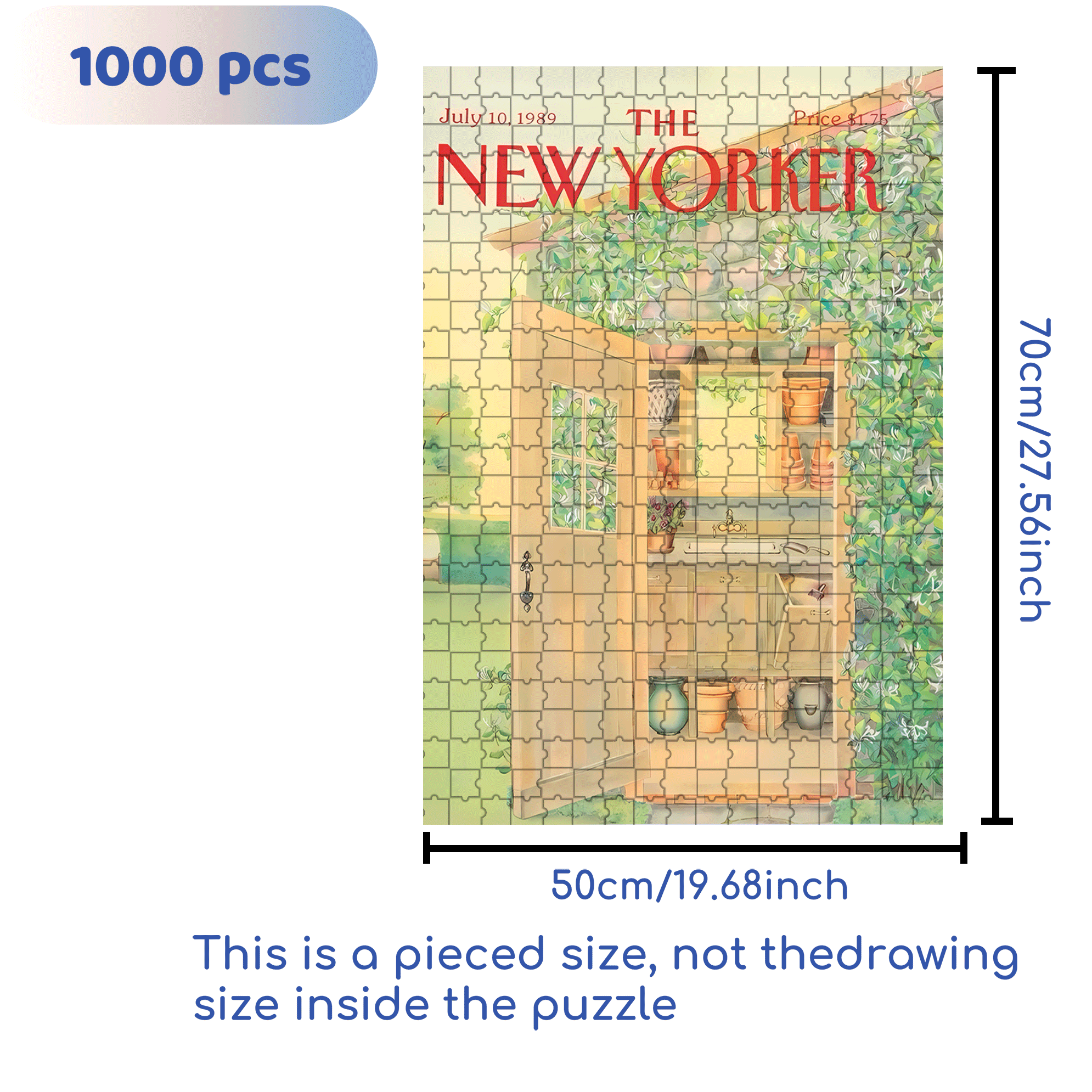 Garden Storage Room 500pcs/1000pcs Jigsaw Puzzle, Scratch-Resistant, Interactive Family Game & Brain-Boosting DIY Decor, Perfect for Halloween, Christmas & New Year Gifts, Family Puzzle Game