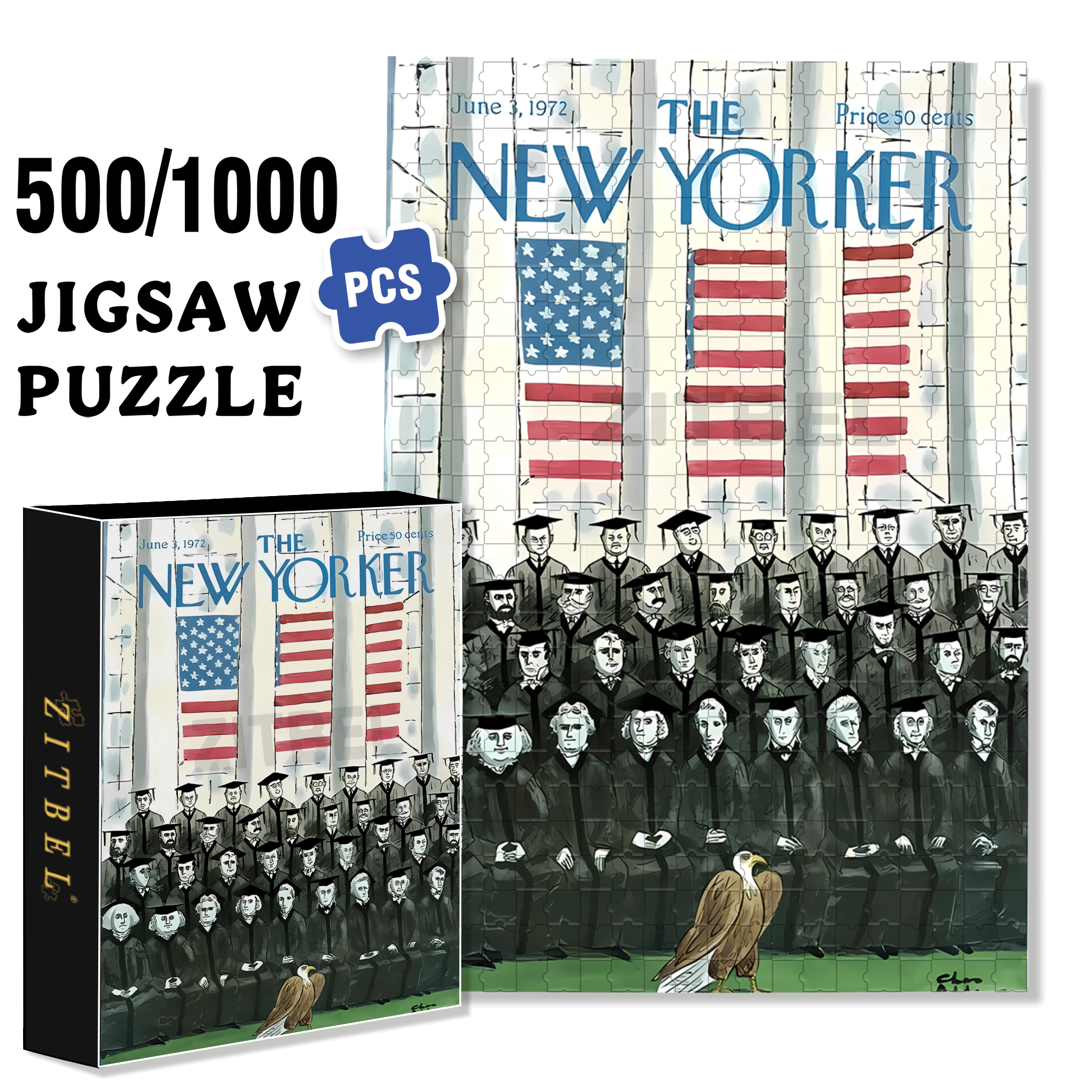 Graduation Photo 500pcs/1000pcs Jigsaw Puzzle, Scratch-Resistant, Interactive Family Game & Brain-Boosting DIY Decor, Perfect for Halloween, Christmas & New Year Gifts, Family Puzzle Game