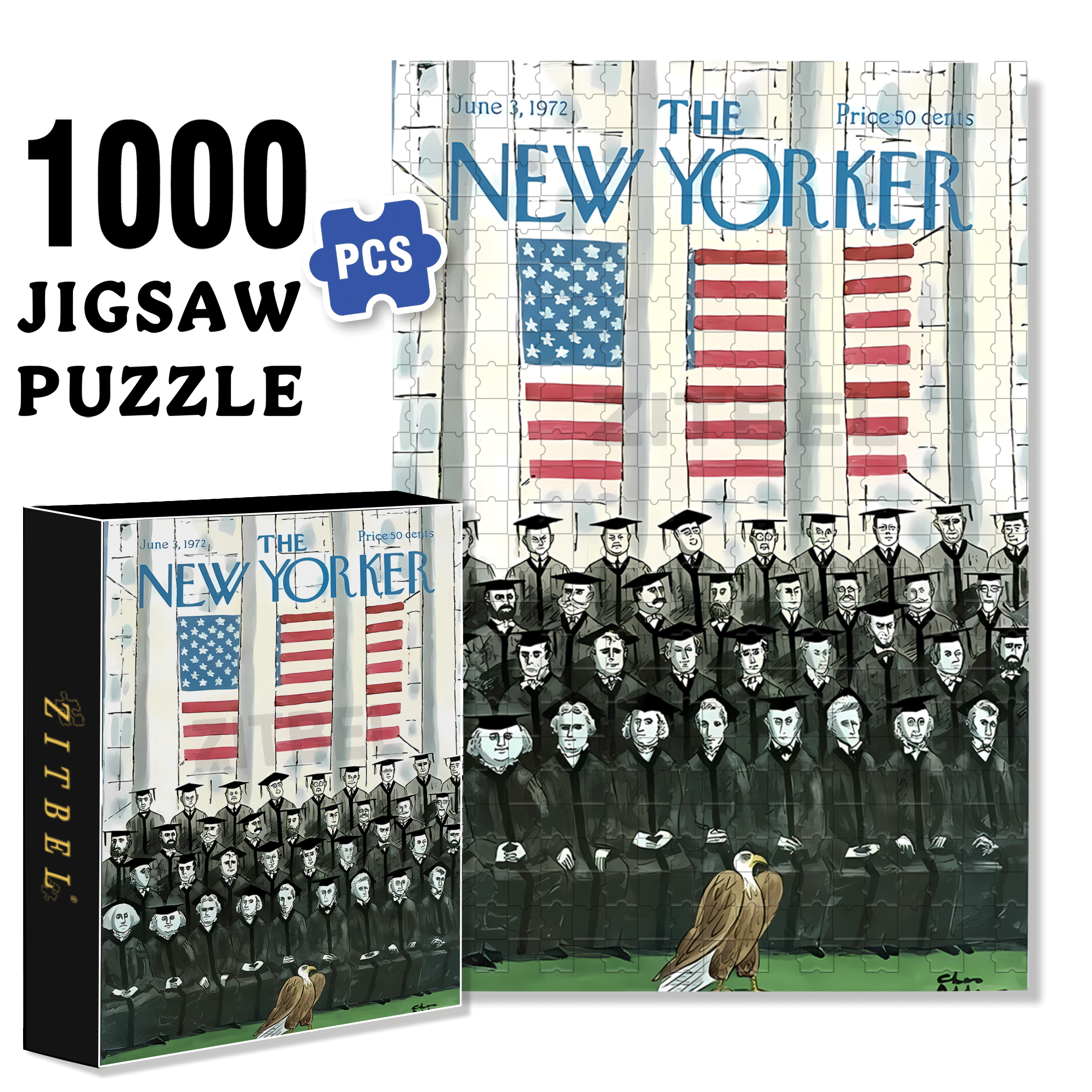 Graduation Photo 500pcs/1000pcs Jigsaw Puzzle, Scratch-Resistant, Interactive Family Game & Brain-Boosting DIY Decor, Perfect for Halloween, Christmas & New Year Gifts, Family Puzzle Game