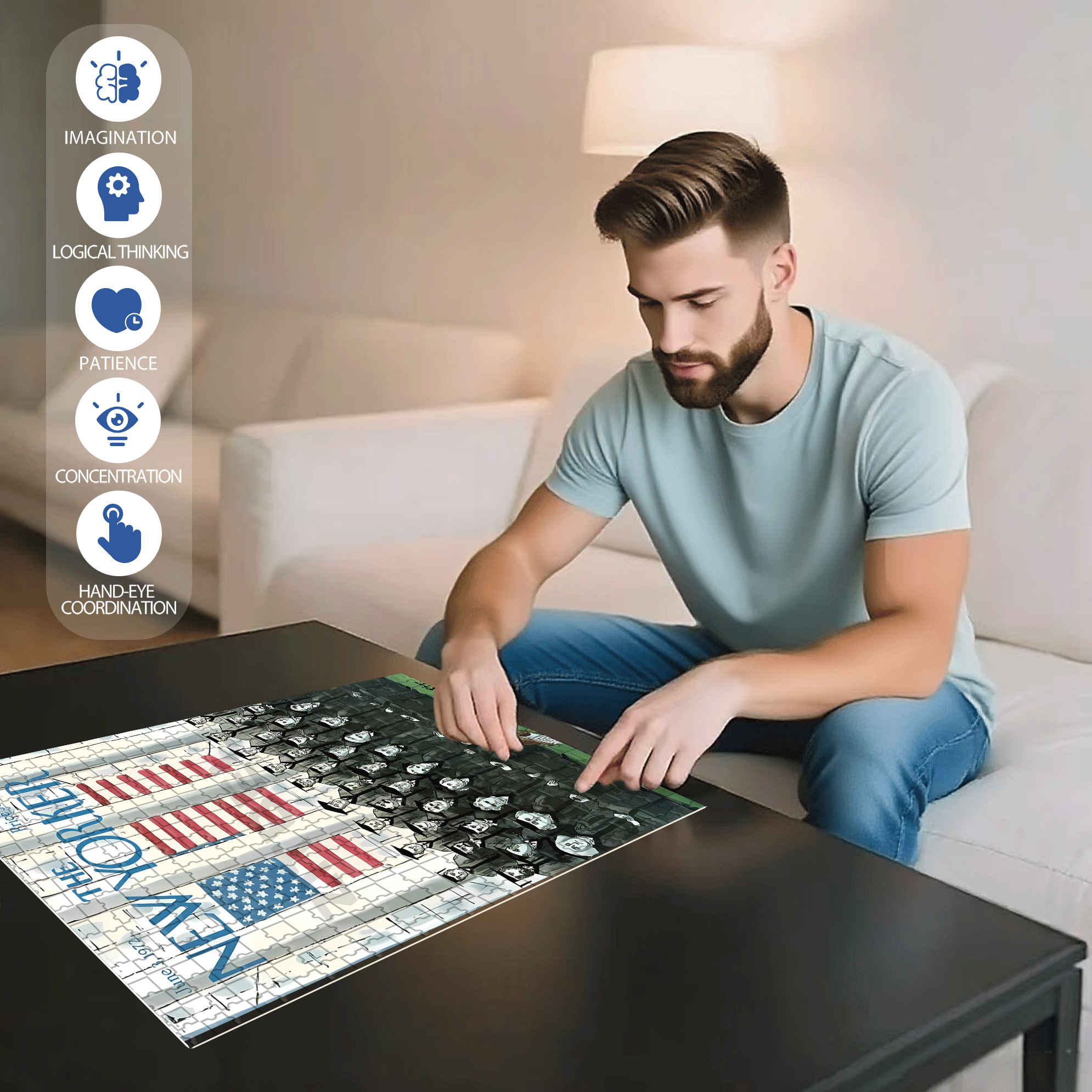 Graduation Photo 500pcs/1000pcs Jigsaw Puzzle, Scratch-Resistant, Interactive Family Game & Brain-Boosting DIY Decor, Perfect for Halloween, Christmas & New Year Gifts, Family Puzzle Game