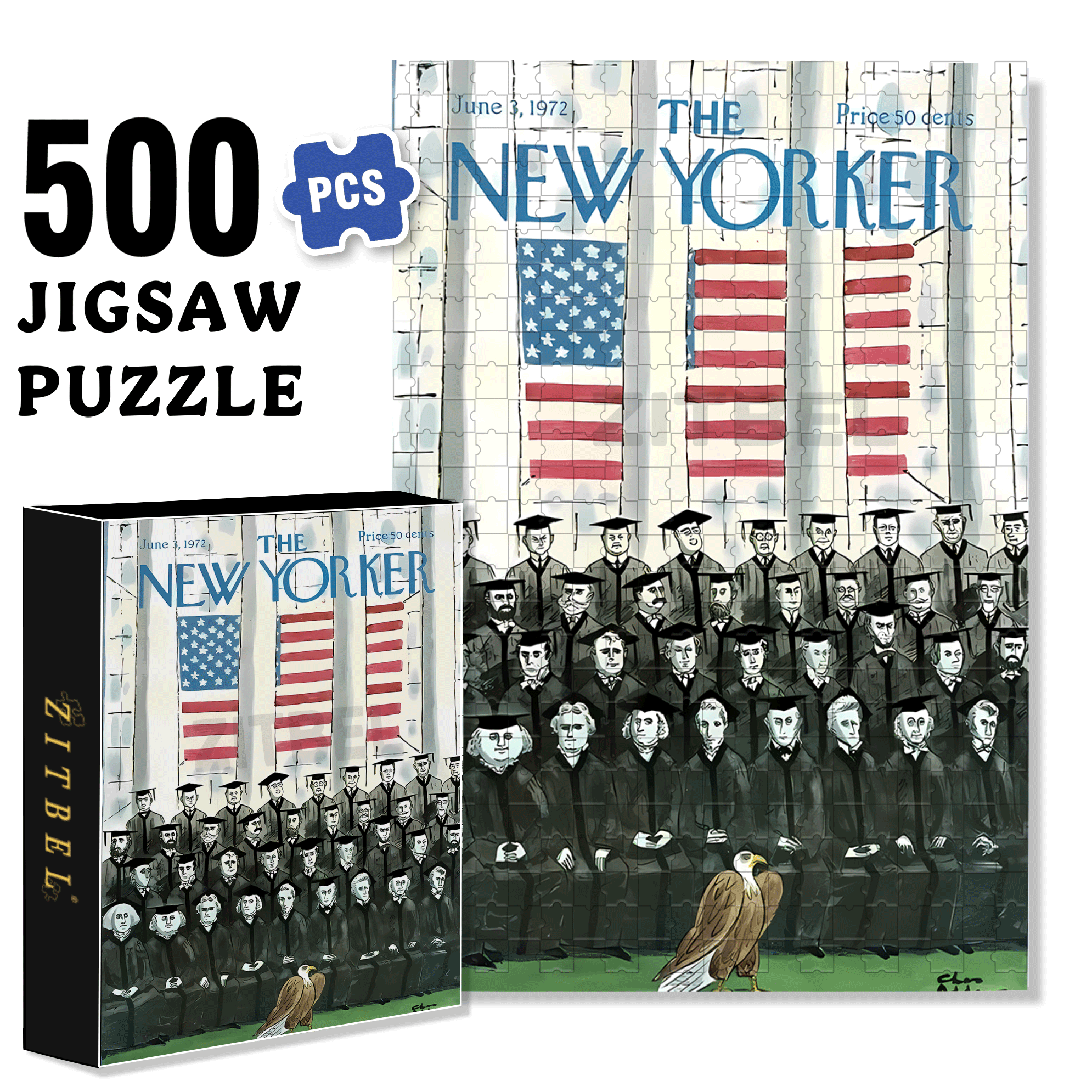 Graduation Photo 500pcs/1000pcs Jigsaw Puzzle, Scratch-Resistant, Interactive Family Game & Brain-Boosting DIY Decor, Perfect for Halloween, Christmas & New Year Gifts, Family Puzzle Game