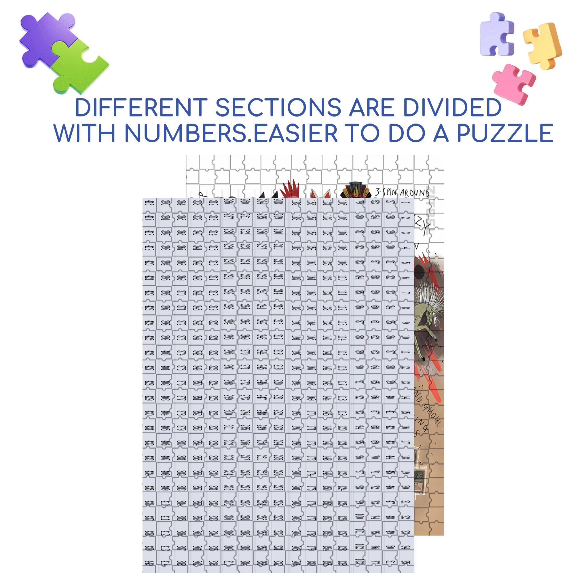 Graffiti Wall 500pcs/1000pcs Jigsaw Puzzle, Scratch-Resistant, Interactive Family Game & Brain-Boosting DIY Decor, Perfect for Halloween, Christmas & New Year Gifts, Family Puzzle Game