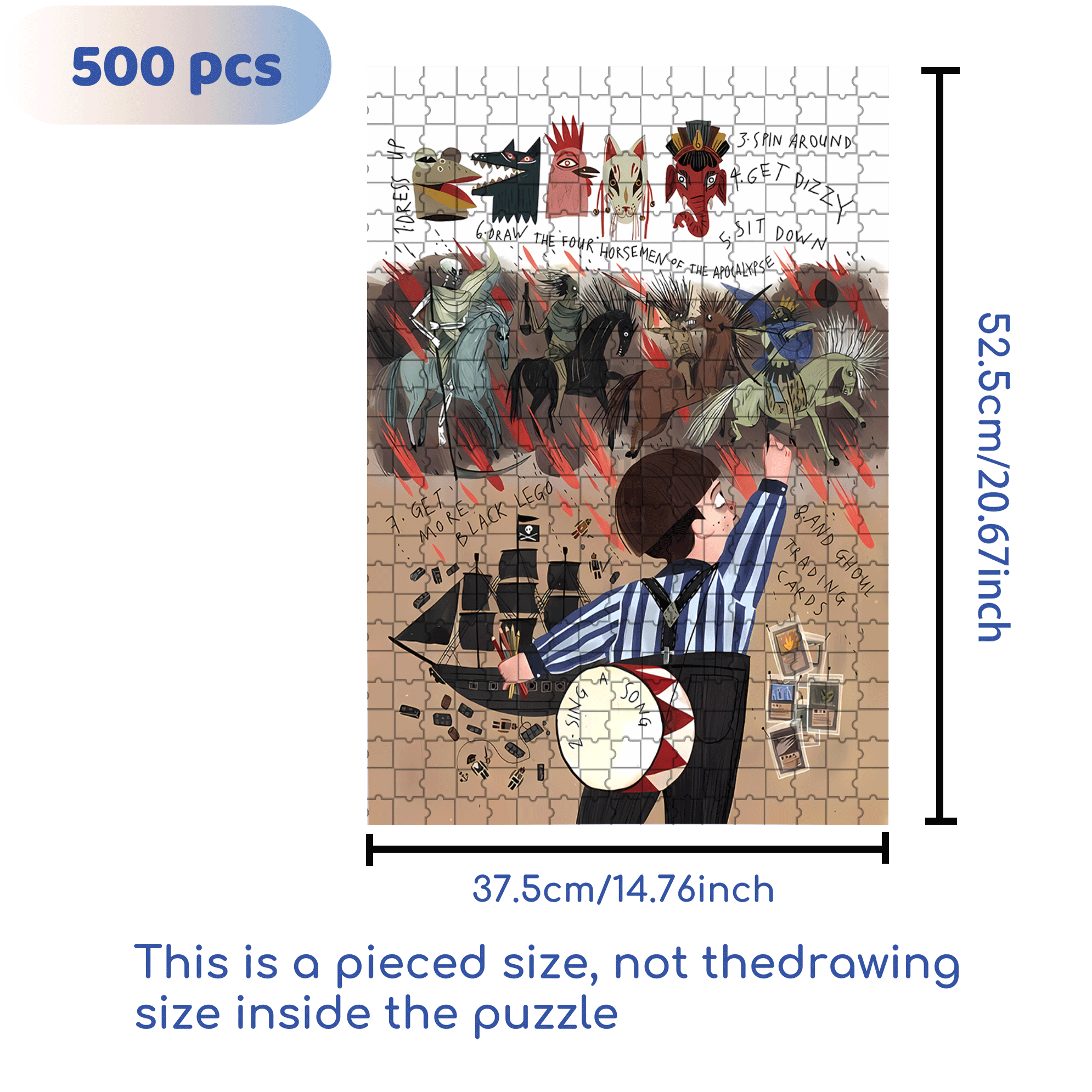 Graffiti Wall 500pcs/1000pcs Jigsaw Puzzle, Scratch-Resistant, Interactive Family Game & Brain-Boosting DIY Decor, Perfect for Halloween, Christmas & New Year Gifts, Family Puzzle Game