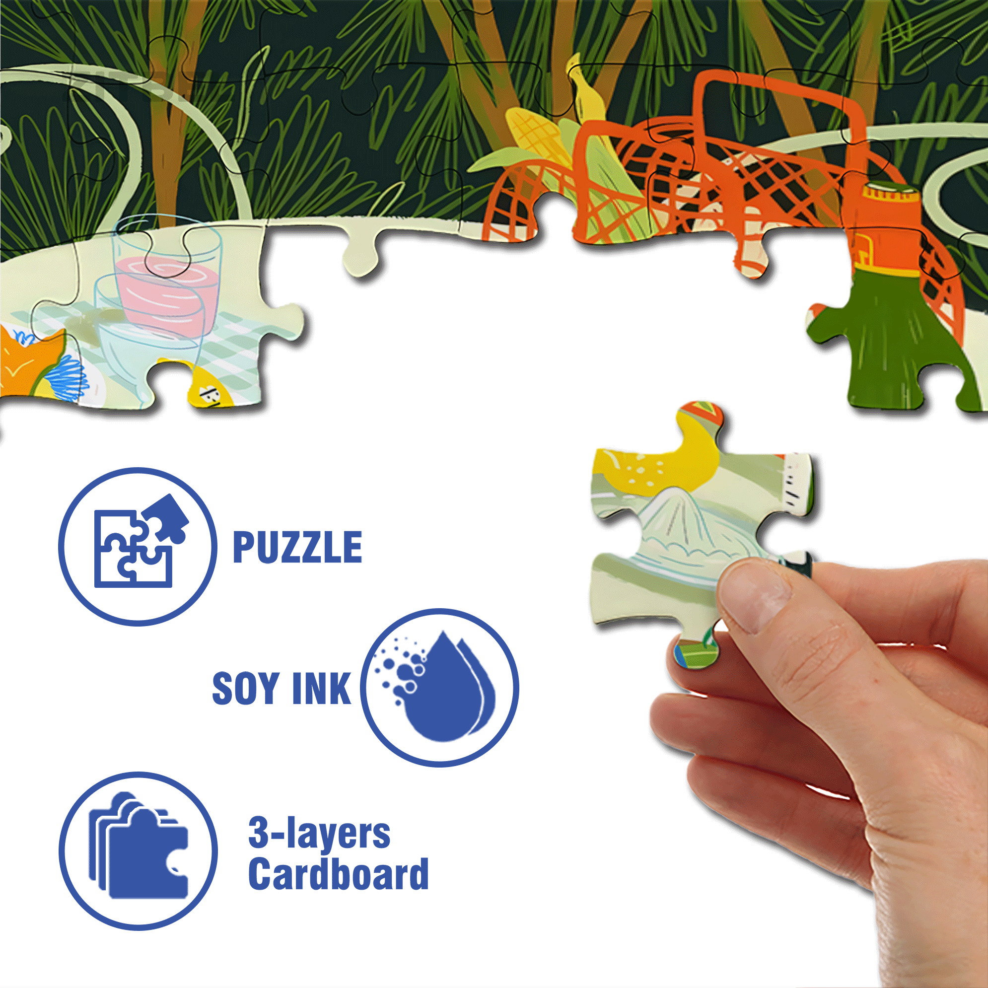 Healthy Breakfast 500pcs/1000pcs Jigsaw Puzzle, Scratch-Resistant, Interactive Family Game & Brain-Boosting DIY Decor, Perfect for Halloween, Christmas & New Year Gifts, Family Puzzle Game
