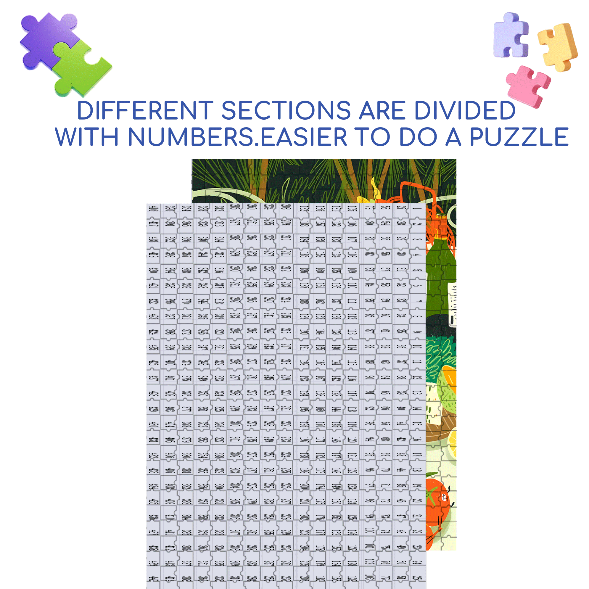 Healthy Breakfast 500pcs/1000pcs Jigsaw Puzzle, Scratch-Resistant, Interactive Family Game & Brain-Boosting DIY Decor, Perfect for Halloween, Christmas & New Year Gifts, Family Puzzle Game