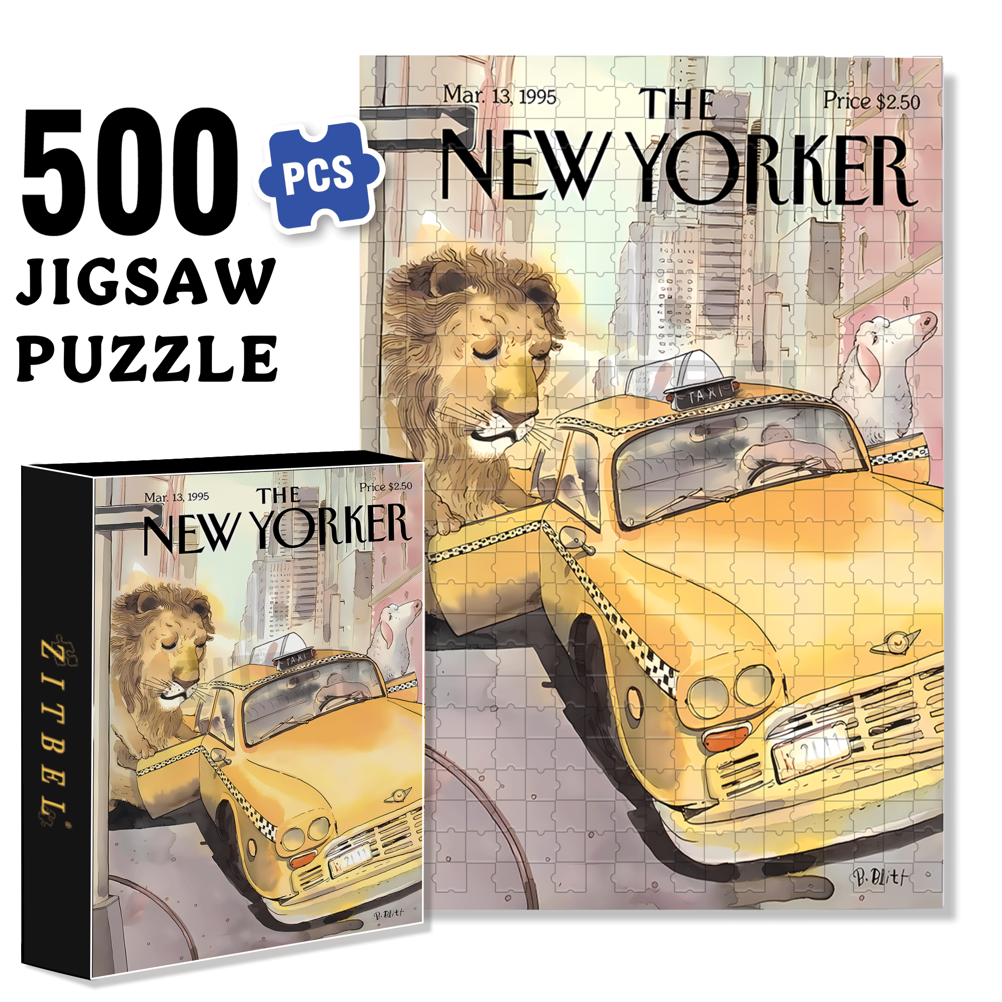 Huge Monster 500pcs/1000pcs Jigsaw Puzzle, Scratch-Resistant, Interactive Family Game & Brain-Boosting DIY Decor, Perfect for Halloween, Christmas & New Year Gifts, Family Puzzle Game