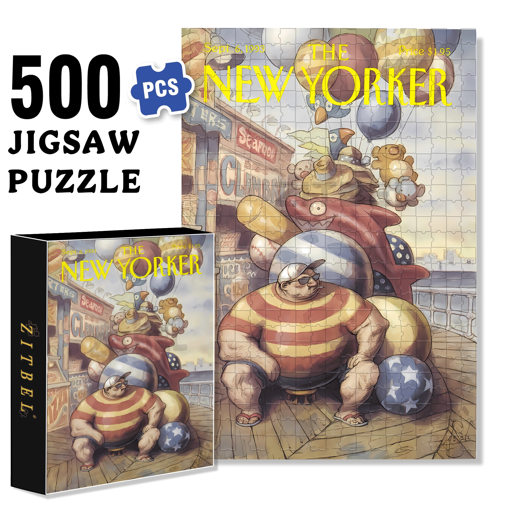 Hydrogen Balloons 500pcs/1000pcs Jigsaw Puzzle, Scratch-Resistant, Interactive Family Game & Brain-Boosting DIY Decor, Perfect for Halloween, Christmas & New Year Gifts, Family Puzzle Game