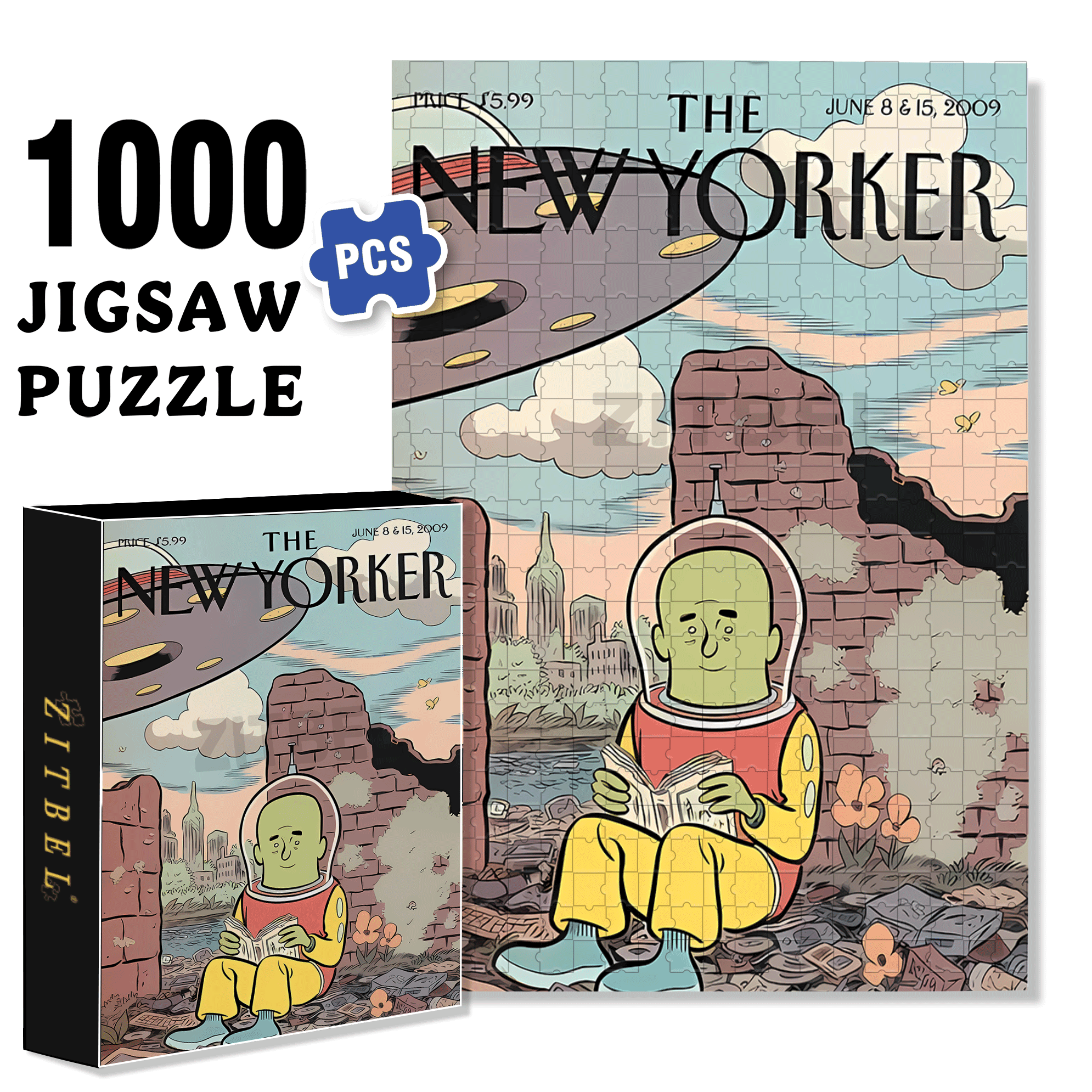 In The Ruins 500pcs/1000pcs Jigsaw Puzzle, Scratch-Resistant, Interactive Family Game & Brain-Boosting DIY Decor, Perfect for Halloween, Christmas & New Year Gifts, Family Puzzle Game