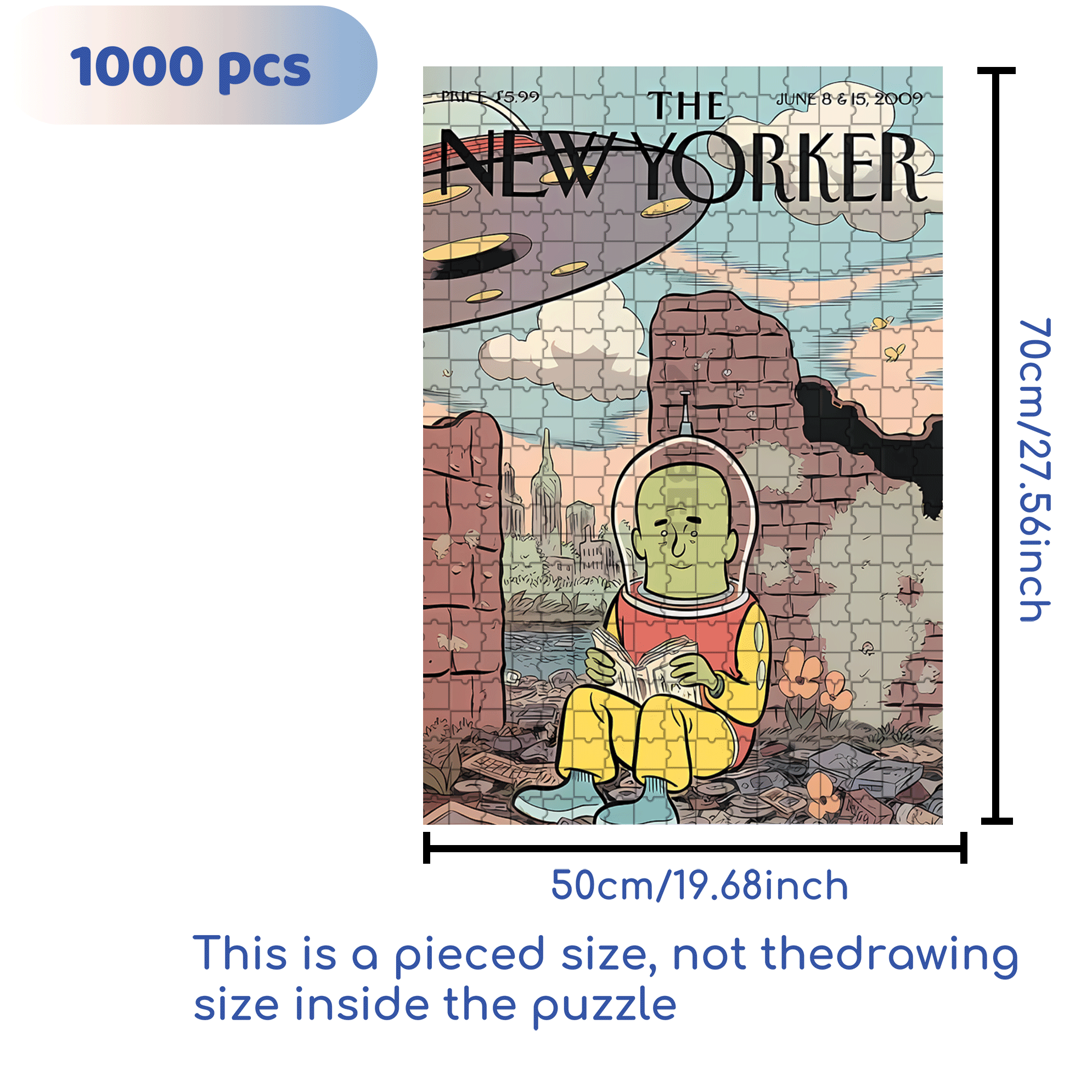 In The Ruins 500pcs/1000pcs Jigsaw Puzzle, Scratch-Resistant, Interactive Family Game & Brain-Boosting DIY Decor, Perfect for Halloween, Christmas & New Year Gifts, Family Puzzle Game