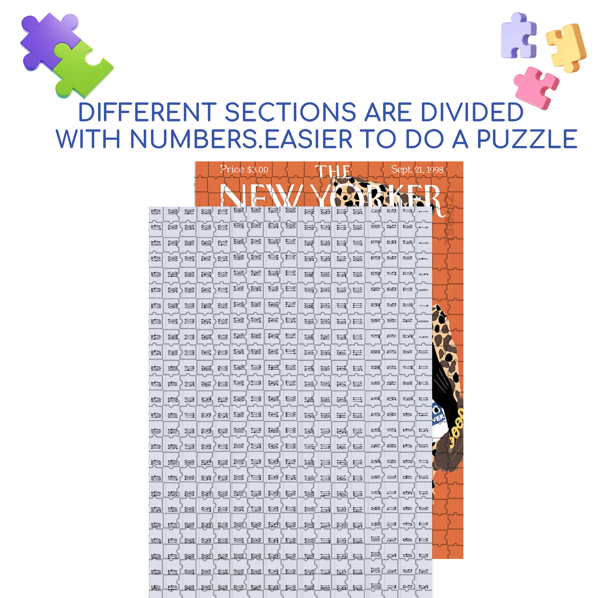 Leopard Print 500pcs/1000pcs Jigsaw Puzzle, Scratch-Resistant, Interactive Family Game & Brain-Boosting DIY Decor, Perfect for Halloween, Christmas & New Year Gifts, Family Puzzle Game