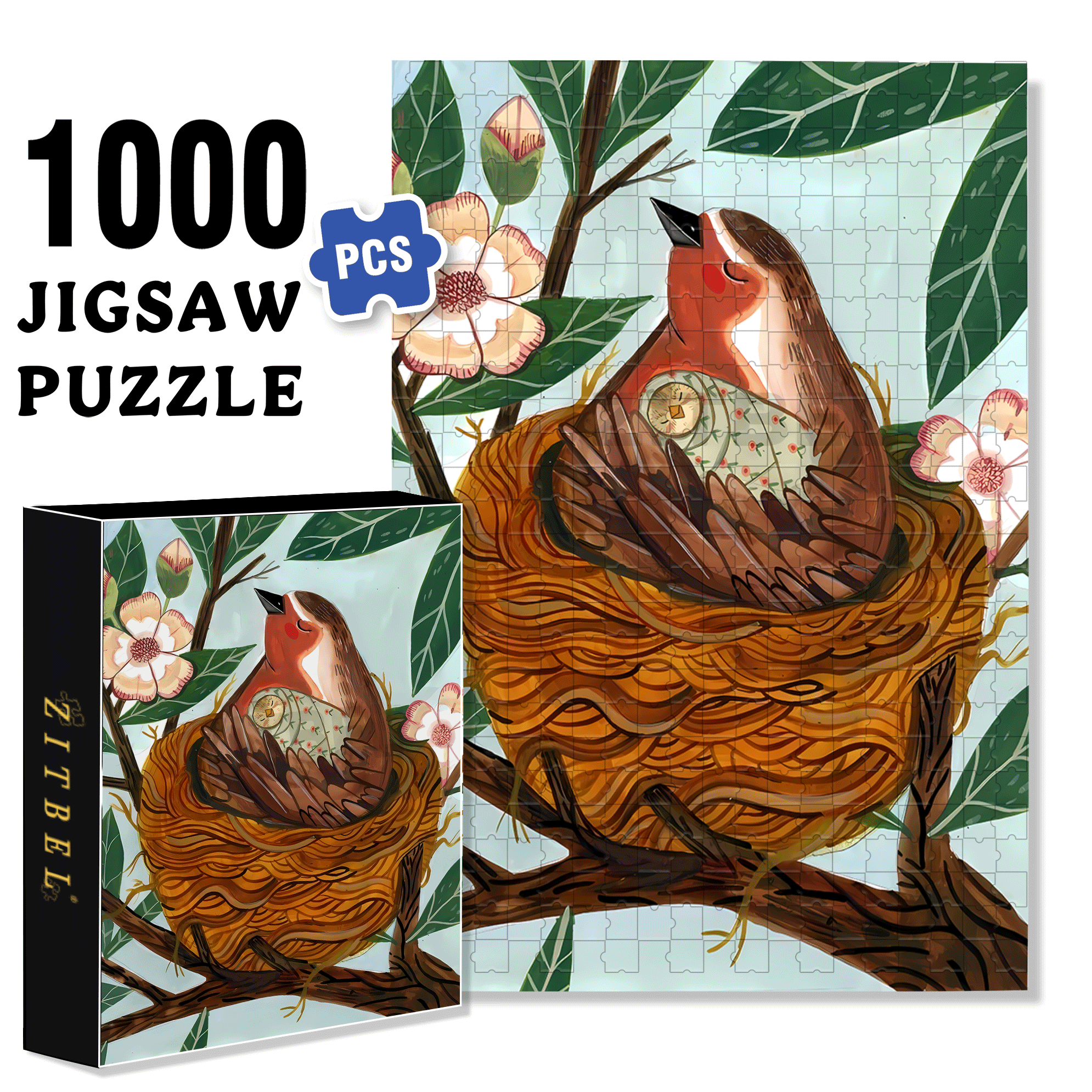 Love Baby 500pcs/1000pcs Jigsaw Puzzle, Scratch-Resistant, Interactive Family Game & Brain-Boosting DIY Decor, Perfect for Halloween, Christmas & New Year Gifts, Family Puzzle Game