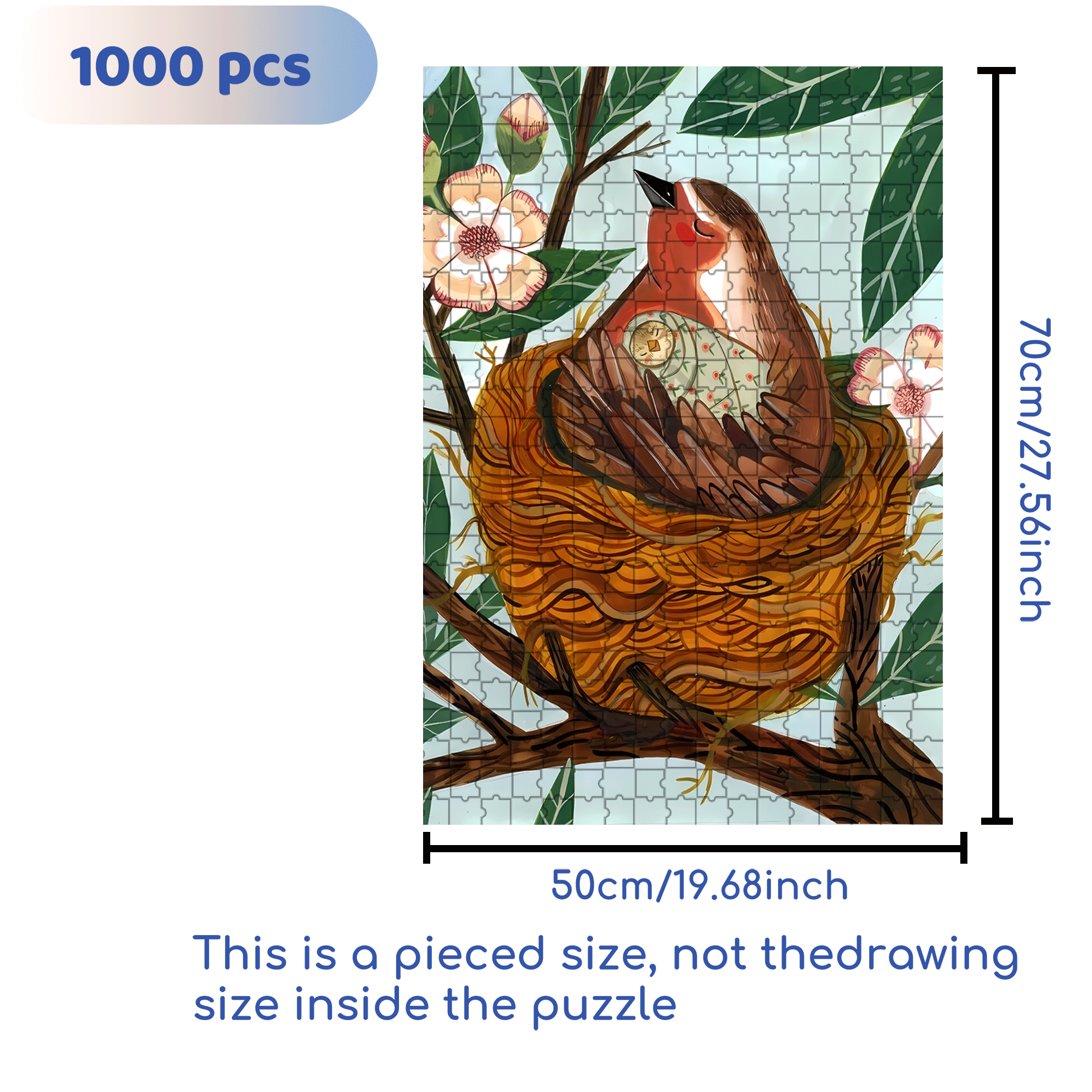 Love Baby 500pcs/1000pcs Jigsaw Puzzle, Scratch-Resistant, Interactive Family Game & Brain-Boosting DIY Decor, Perfect for Halloween, Christmas & New Year Gifts, Family Puzzle Game