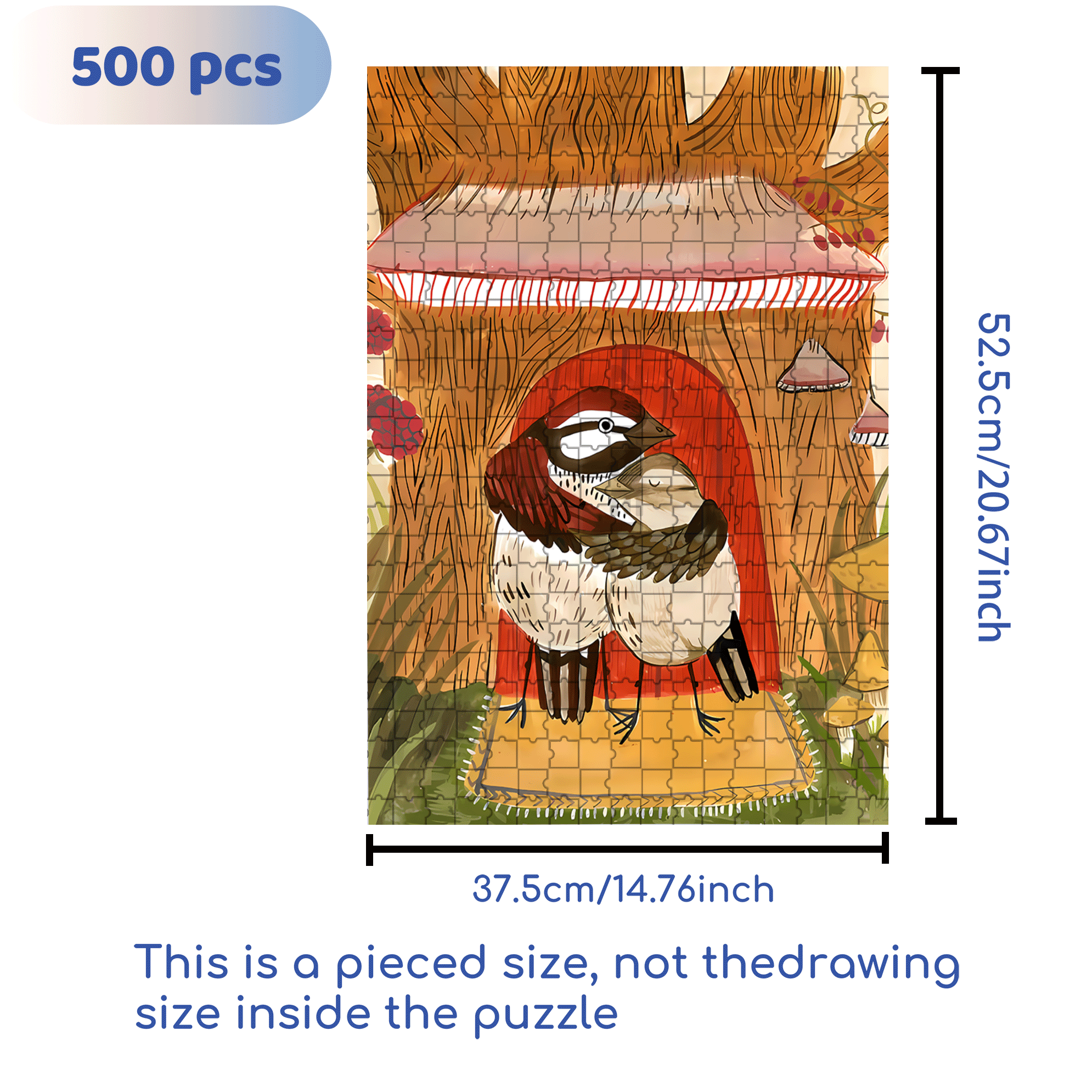 Love Nest 500pcs/1000pcs Jigsaw Puzzle, Scratch-Resistant, Interactive Family Game & Brain-Boosting DIY Decor, Perfect for Halloween, Christmas & New Year Gifts, Family Puzzle Game