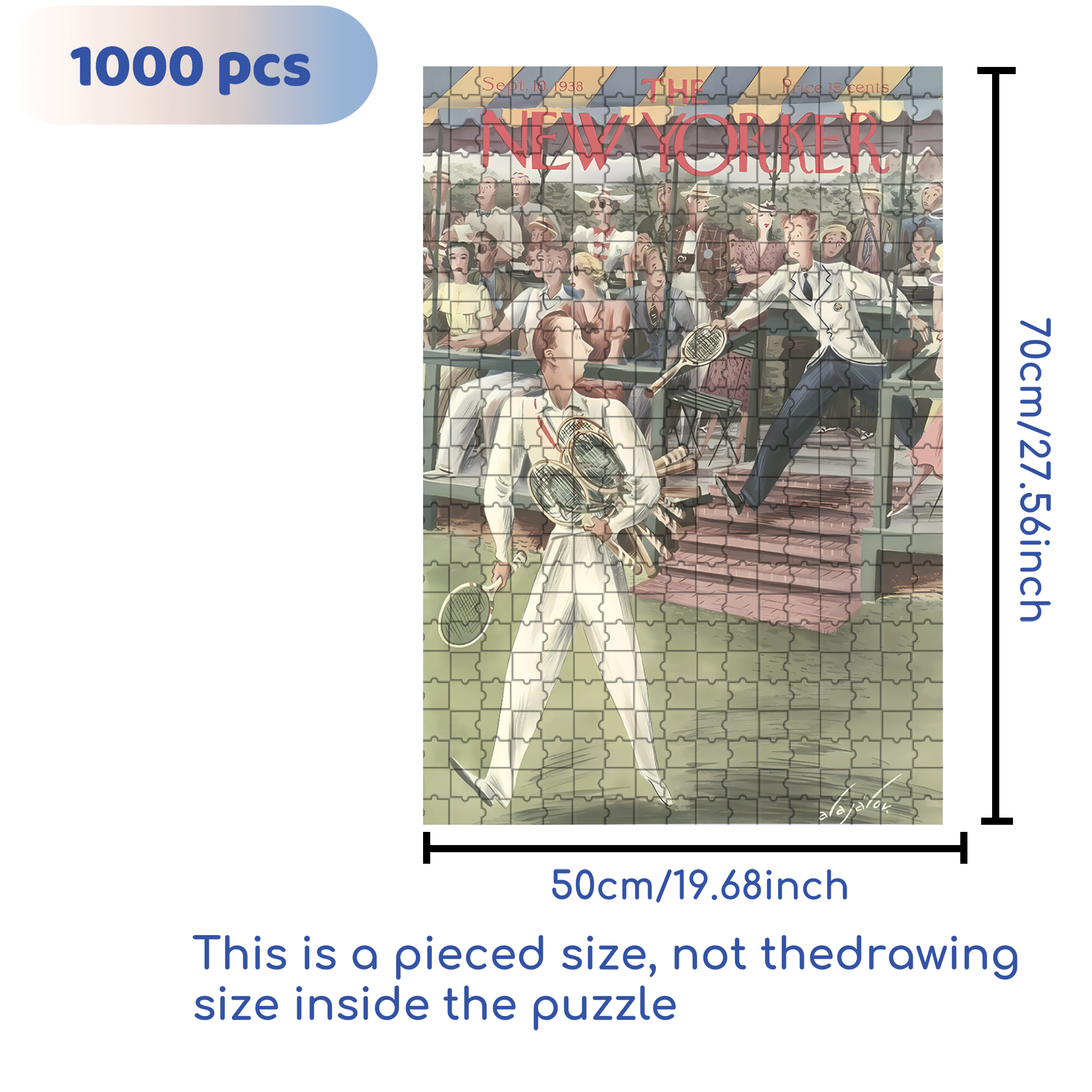 Many Tennis Rackets 500pcs/1000pcs Jigsaw Puzzle, Scratch-Resistant, Interactive Family Game & Brain-Boosting DIY Decor, Perfect for Halloween, Christmas & New Year Gifts, Family Puzzle Game