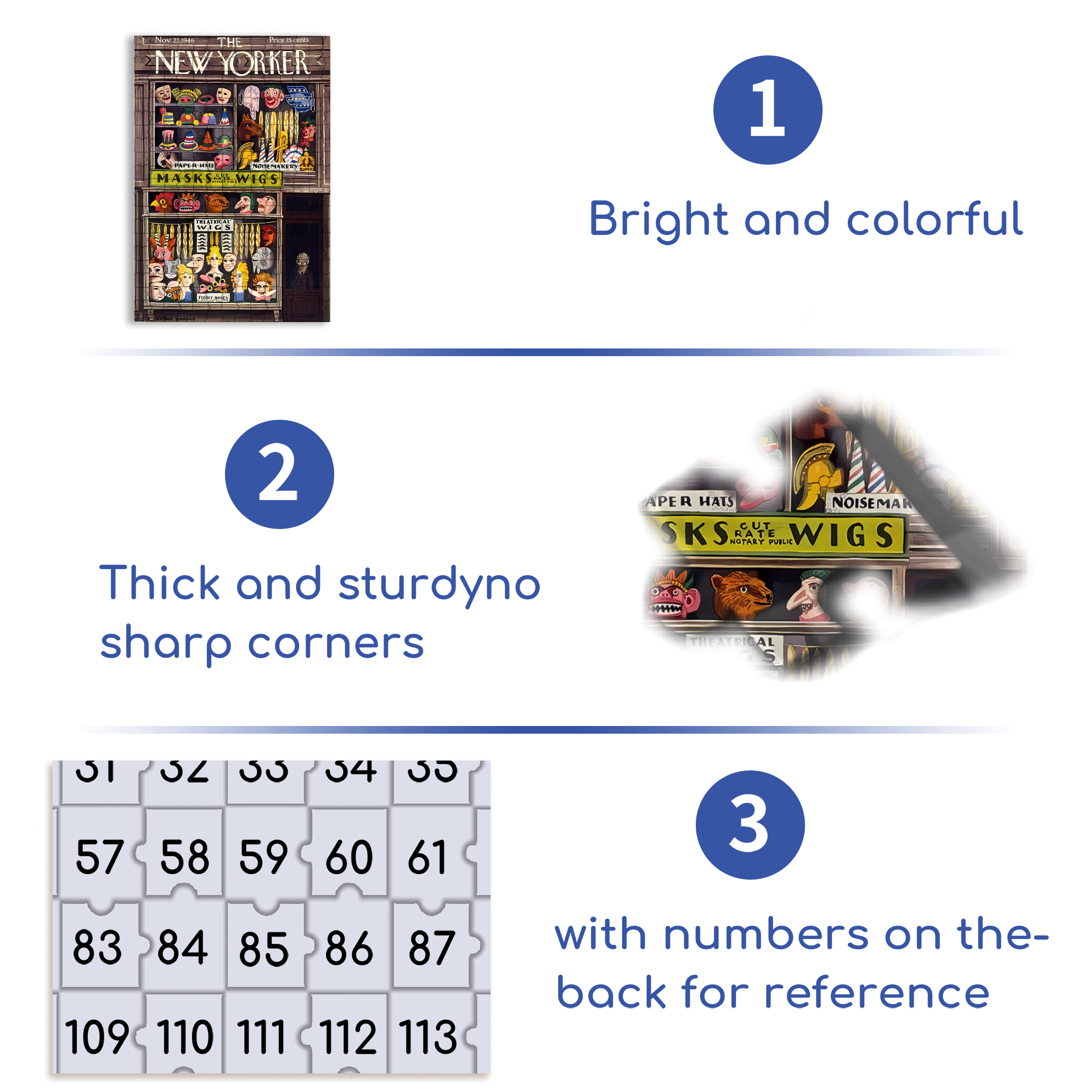Masks Wigs 500pcs/1000pcs Jigsaw Puzzle, Scratch-Resistant, Interactive Family Game & Brain-Boosting DIY Decor, Perfect for Halloween, Christmas & New Year Gifts, Family Puzzle Game