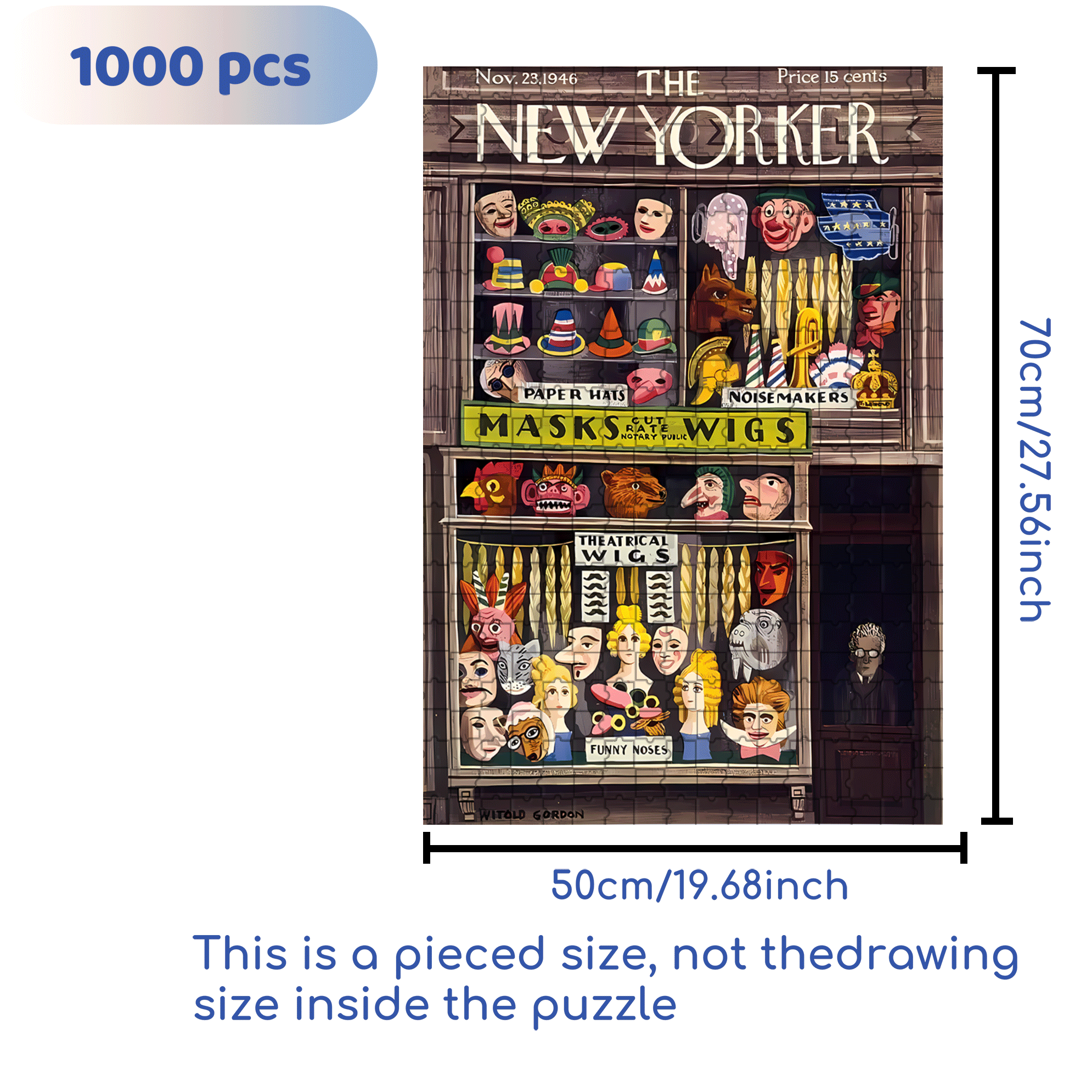 Masks Wigs 500pcs/1000pcs Jigsaw Puzzle, Scratch-Resistant, Interactive Family Game & Brain-Boosting DIY Decor, Perfect for Halloween, Christmas & New Year Gifts, Family Puzzle Game