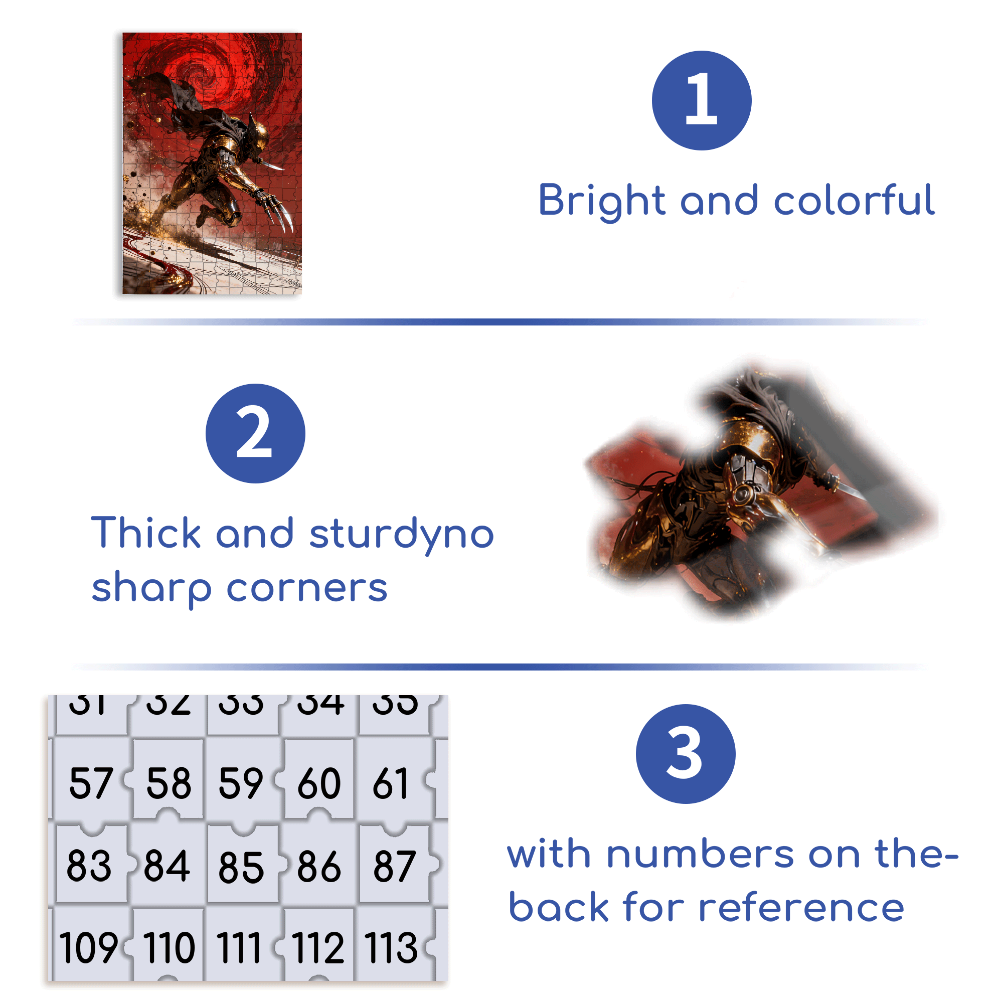 Metal Mech 500pcs/1000pcs Jigsaw Puzzle, Scratch-Resistant, Interactive Family Game & Brain-Boosting DIY Decor, Perfect for Halloween, Christmas & New Year Gifts, Family Puzzle Game